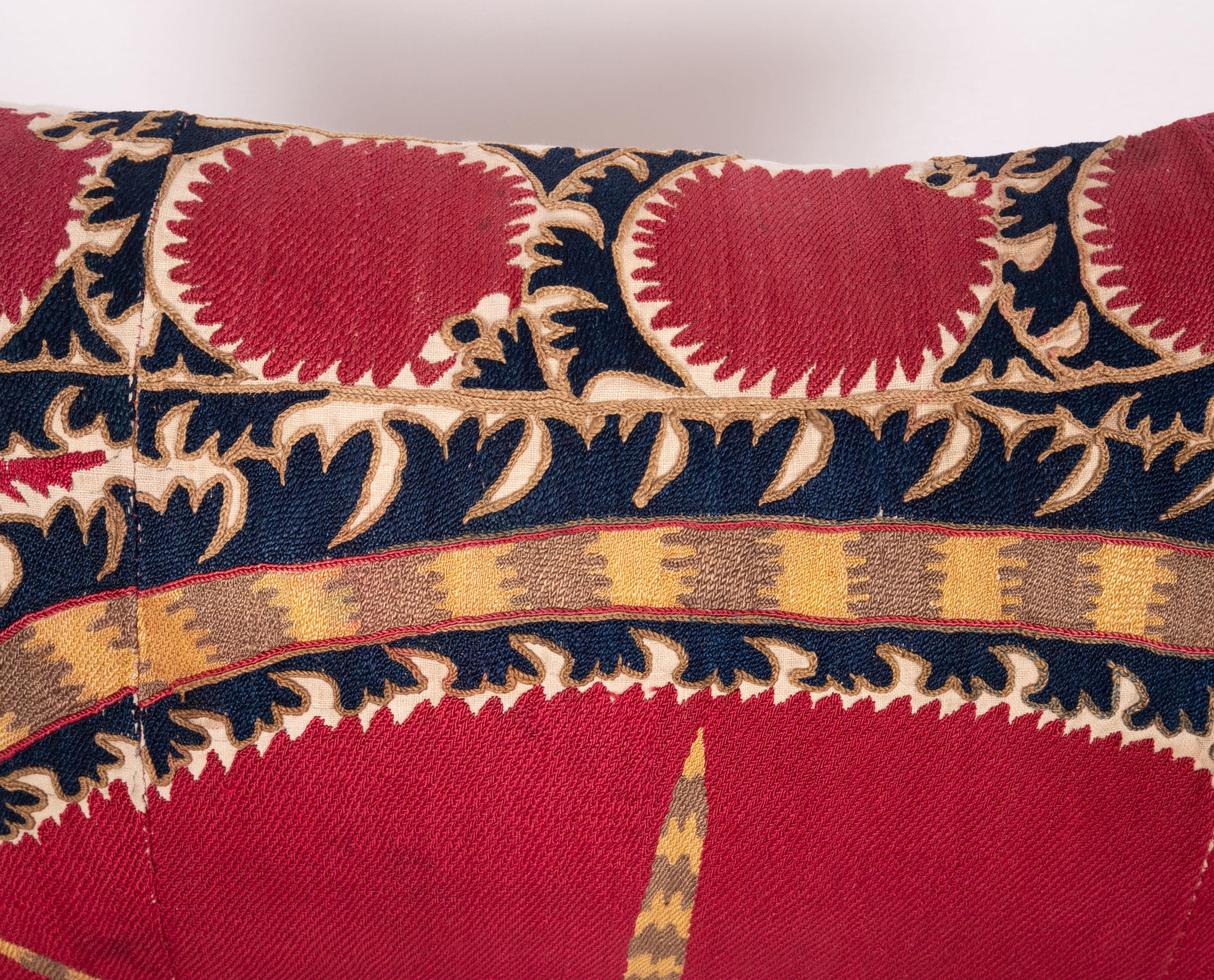Uzbek Antique Tashkent Suzani Pillow Case Made from a 19th Century Suzani