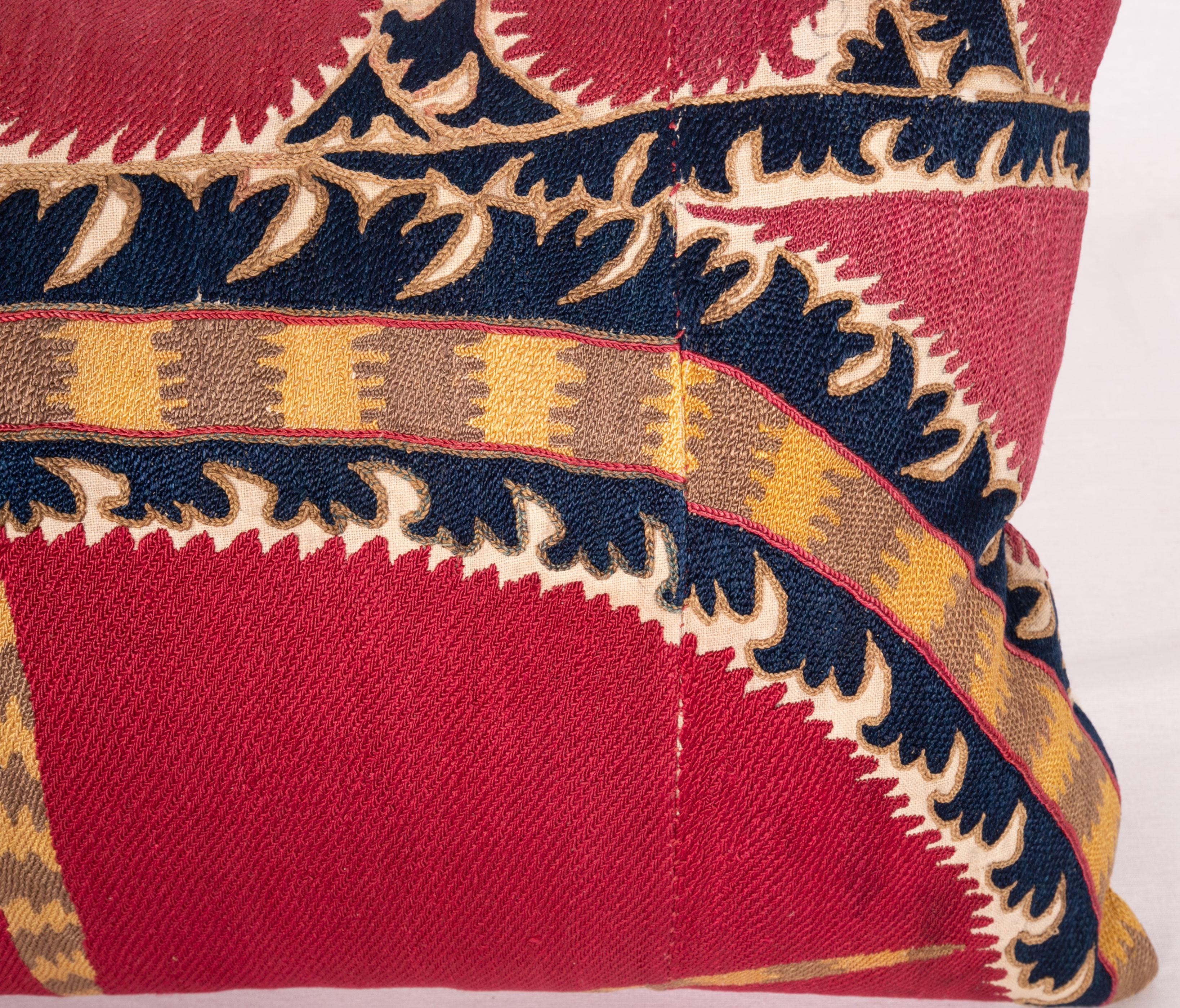 Embroidered Antique Tashkent Suzani Pillow Case Made from a 19th Century Suzani