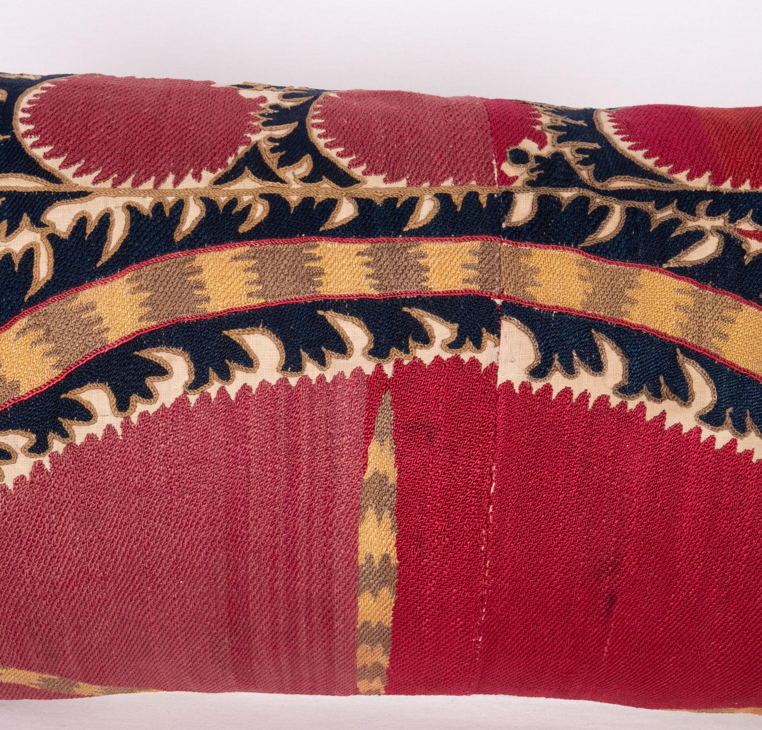Embroidered Antique Tashkent Suzani Pillow Case Made from a 19th Century Suzani