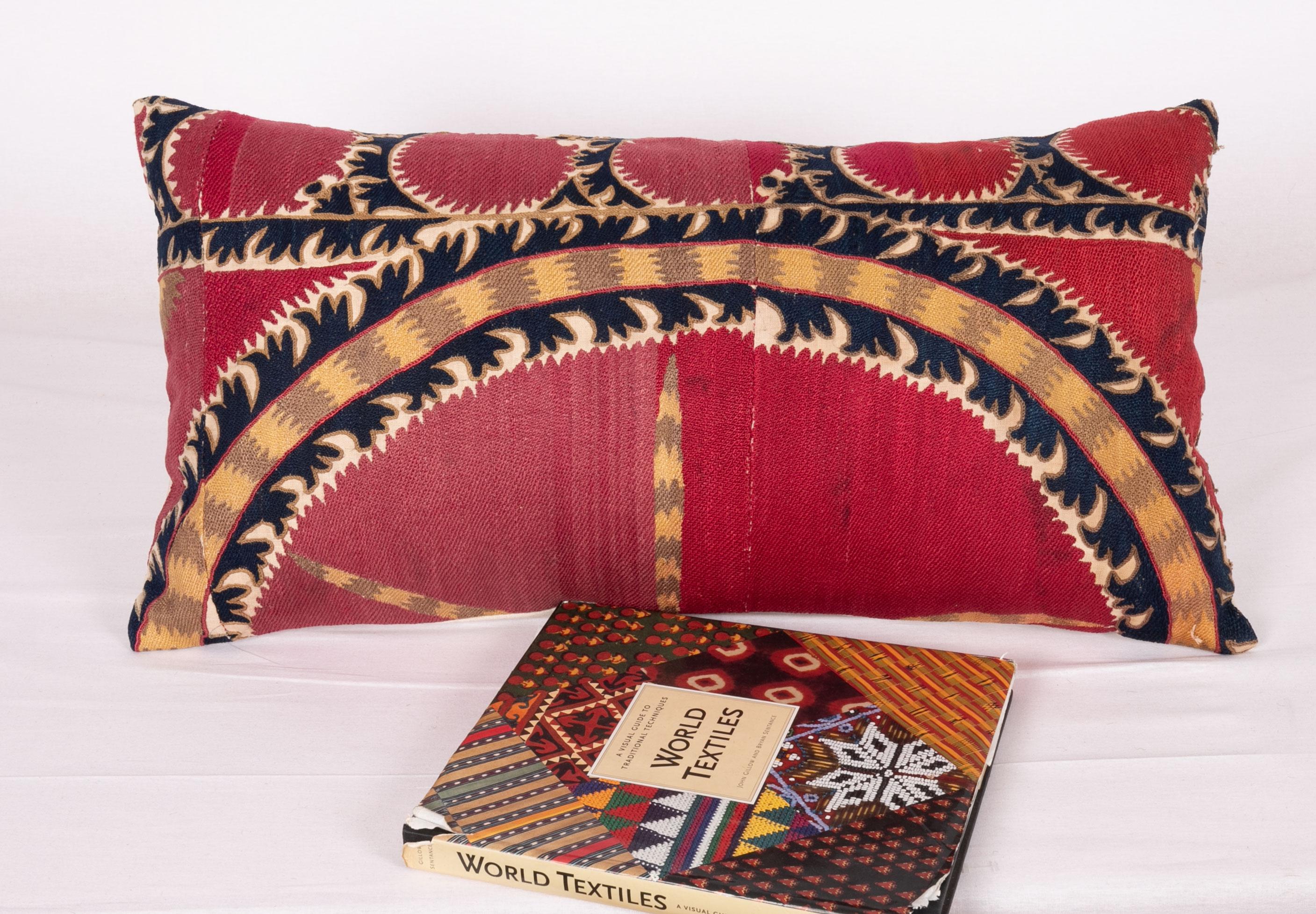 Antique Tashkent Suzani Pillow Case Made from a 19th Century Suzani In Good Condition In Istanbul, TR