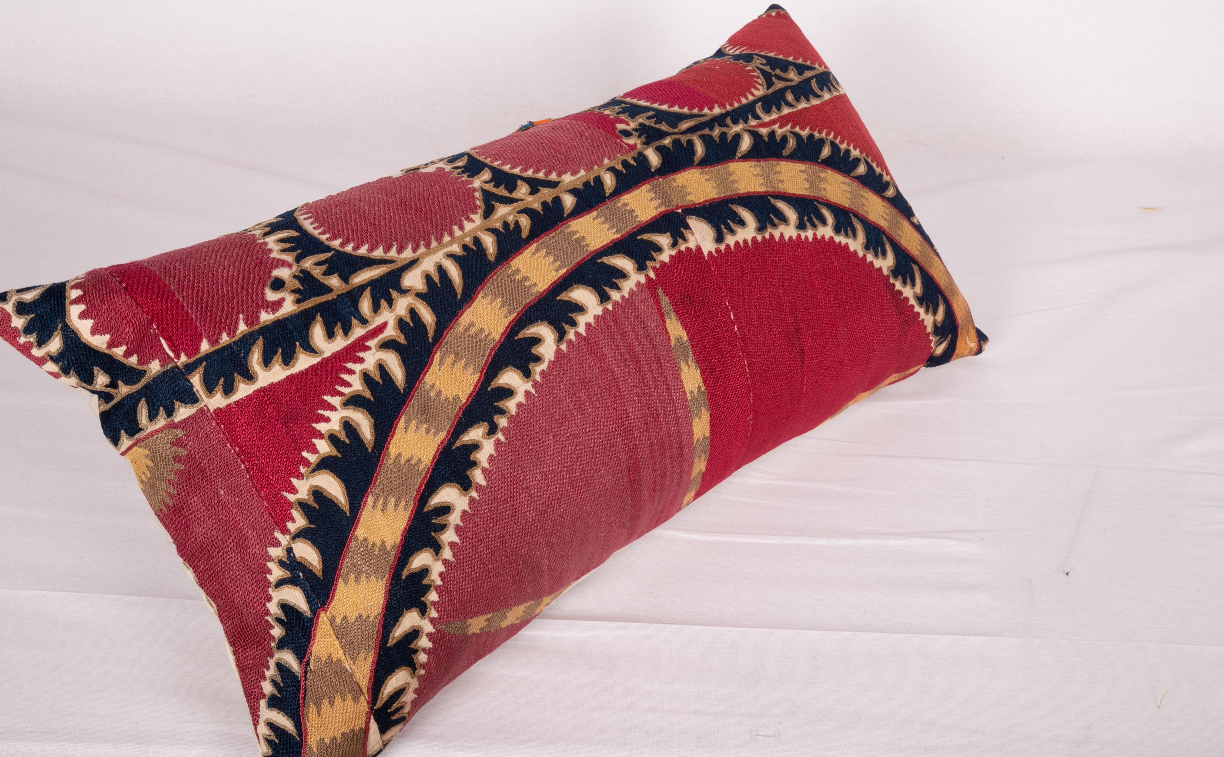 Silk Antique Tashkent Suzani Pillow Case Made from a 19th Century Suzani