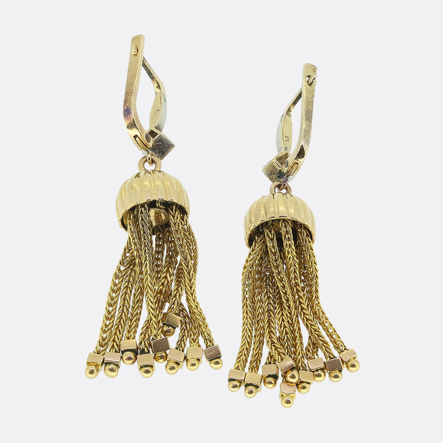 Antique Tassel Drop Earrings In Good Condition For Sale In London, GB