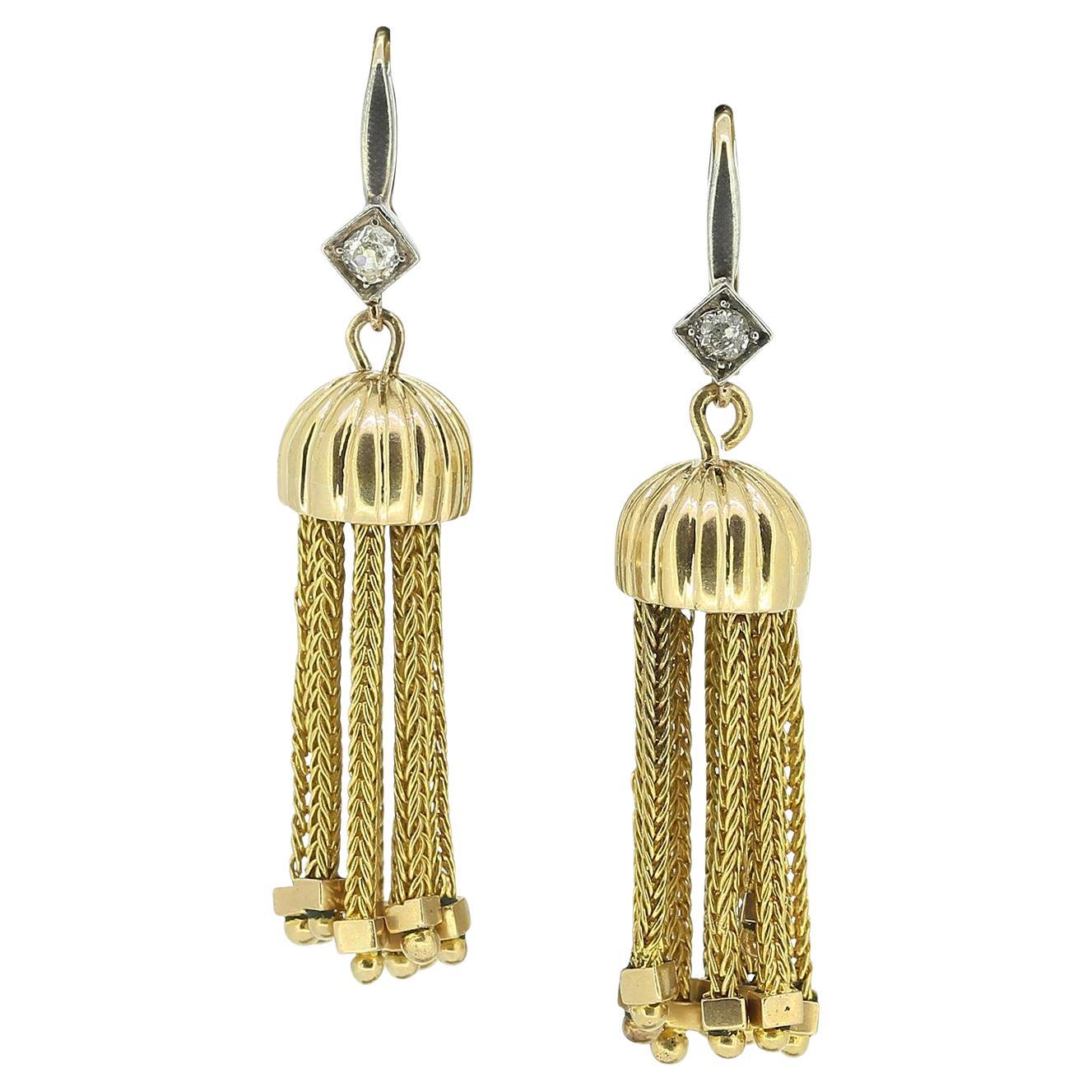 Antique Tassel Drop Earrings