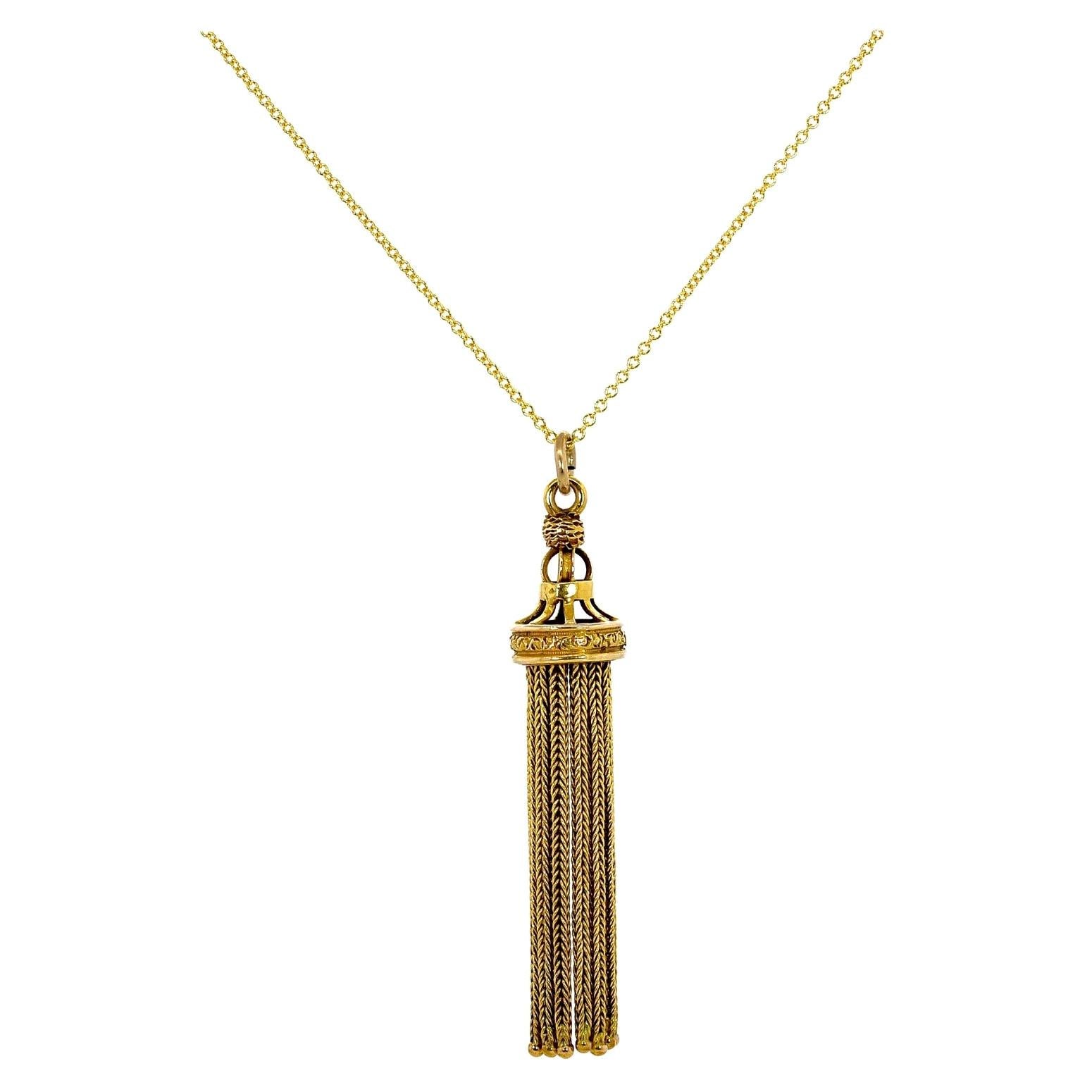 Antique Tassel Gold Pendant