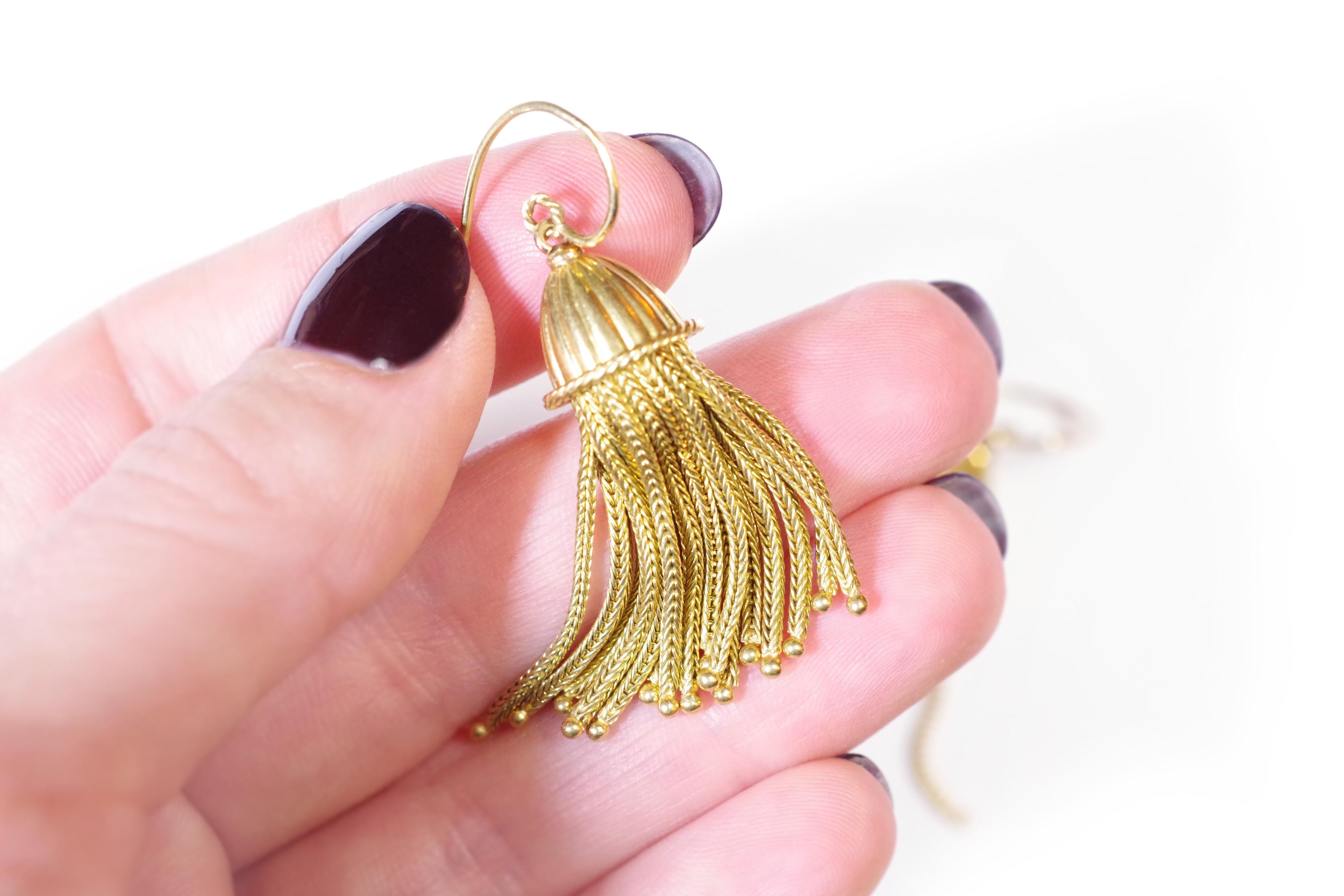 mini gold tassels