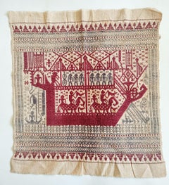 Antique Tatibin Ceremonial Cloth  Lampung Sumatra Indonesia Vintage Textiles