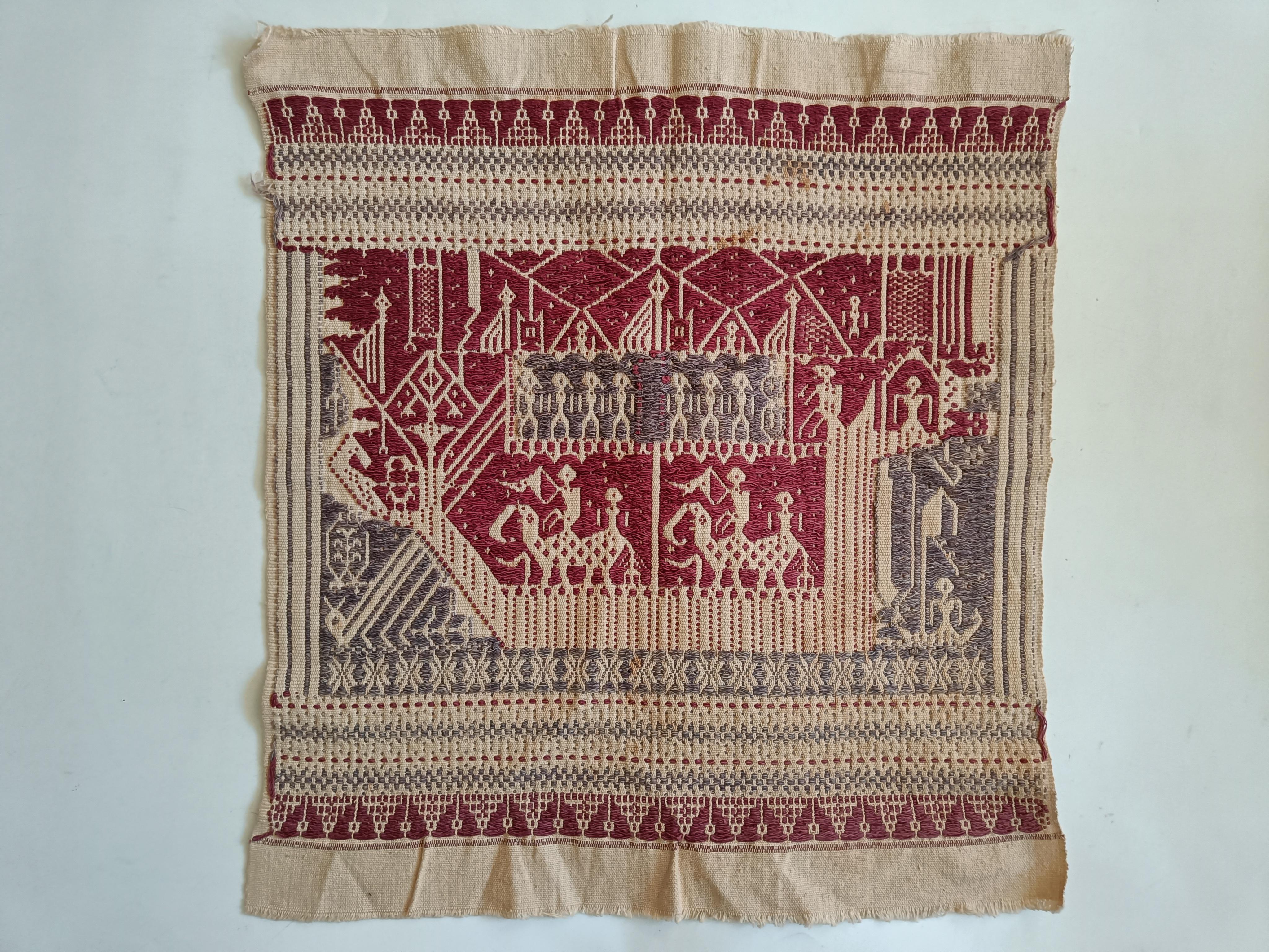 Indonesian Antique Tatibin Ceremonial Cloth  Lampung Sumatra Indonesia Vintage Textiles For Sale