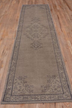 Antique Taupe Field Oushak Runner