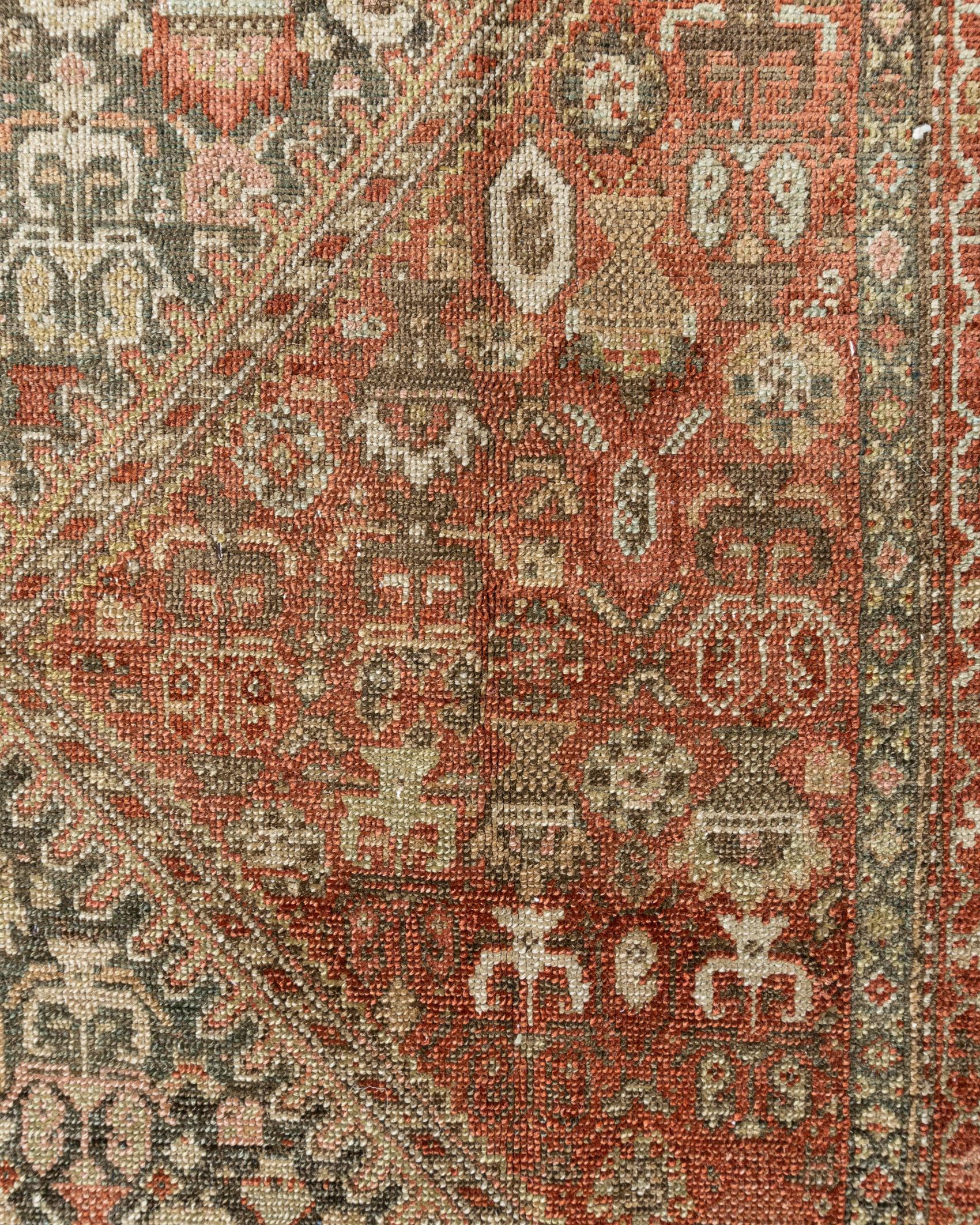 Antique Taupe Persian Malayer Runner 5'3 X 12'2 For Sale 5