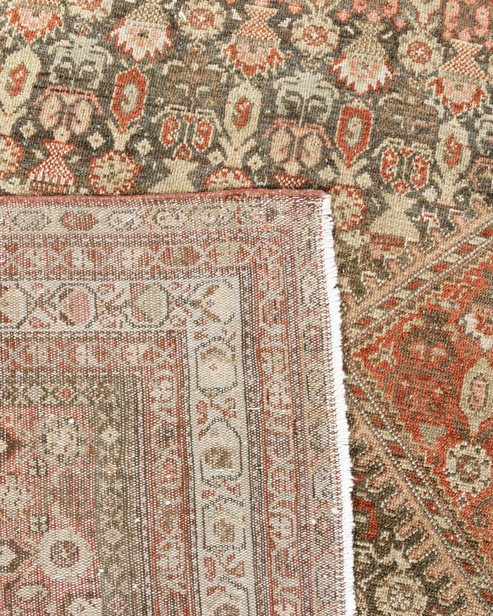 Antique Taupe Persian Malayer Runner 5'3 X 12'2 For Sale 6