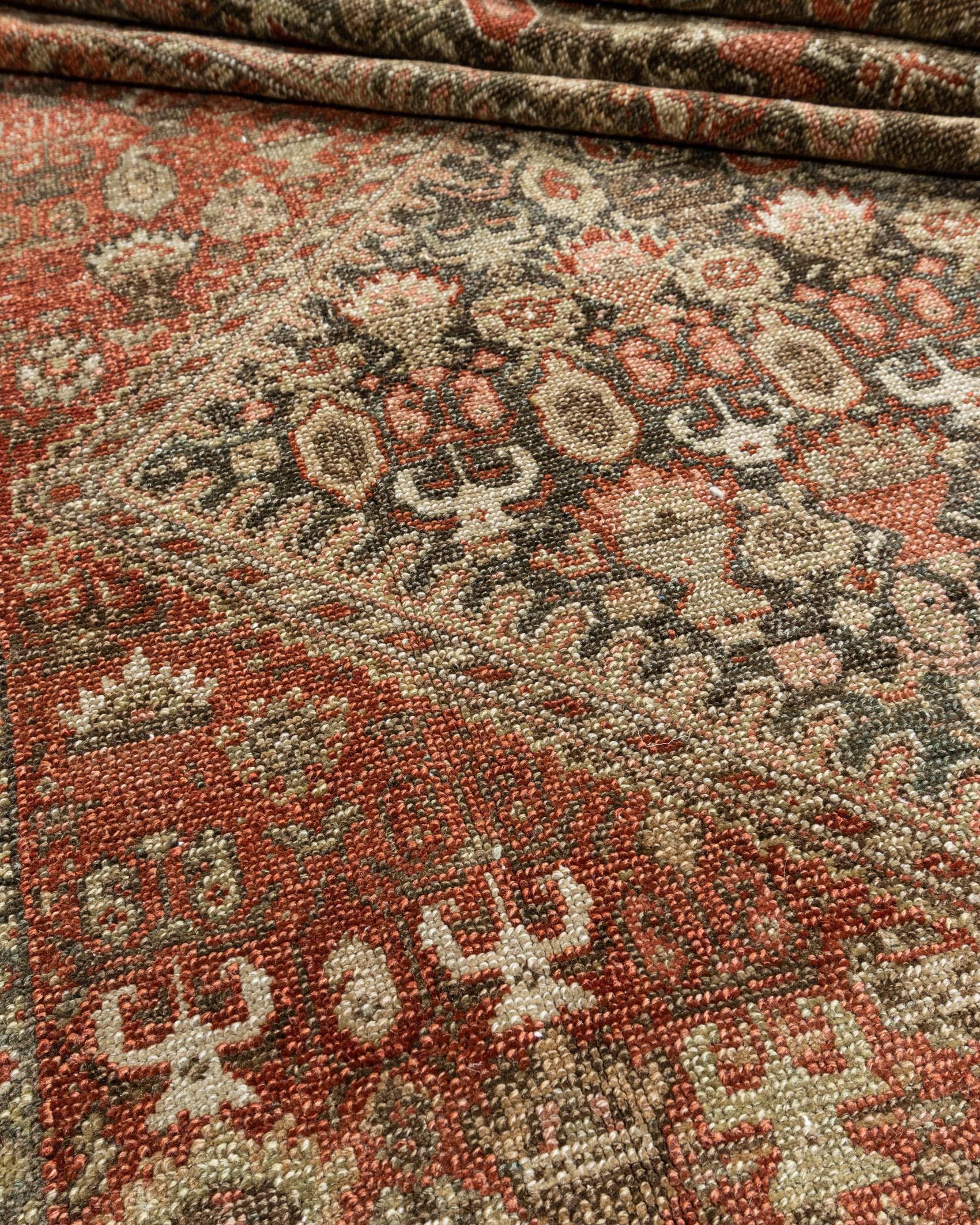 Antique Taupe Persian Malayer Runner 5'3 X 12'2 For Sale 3