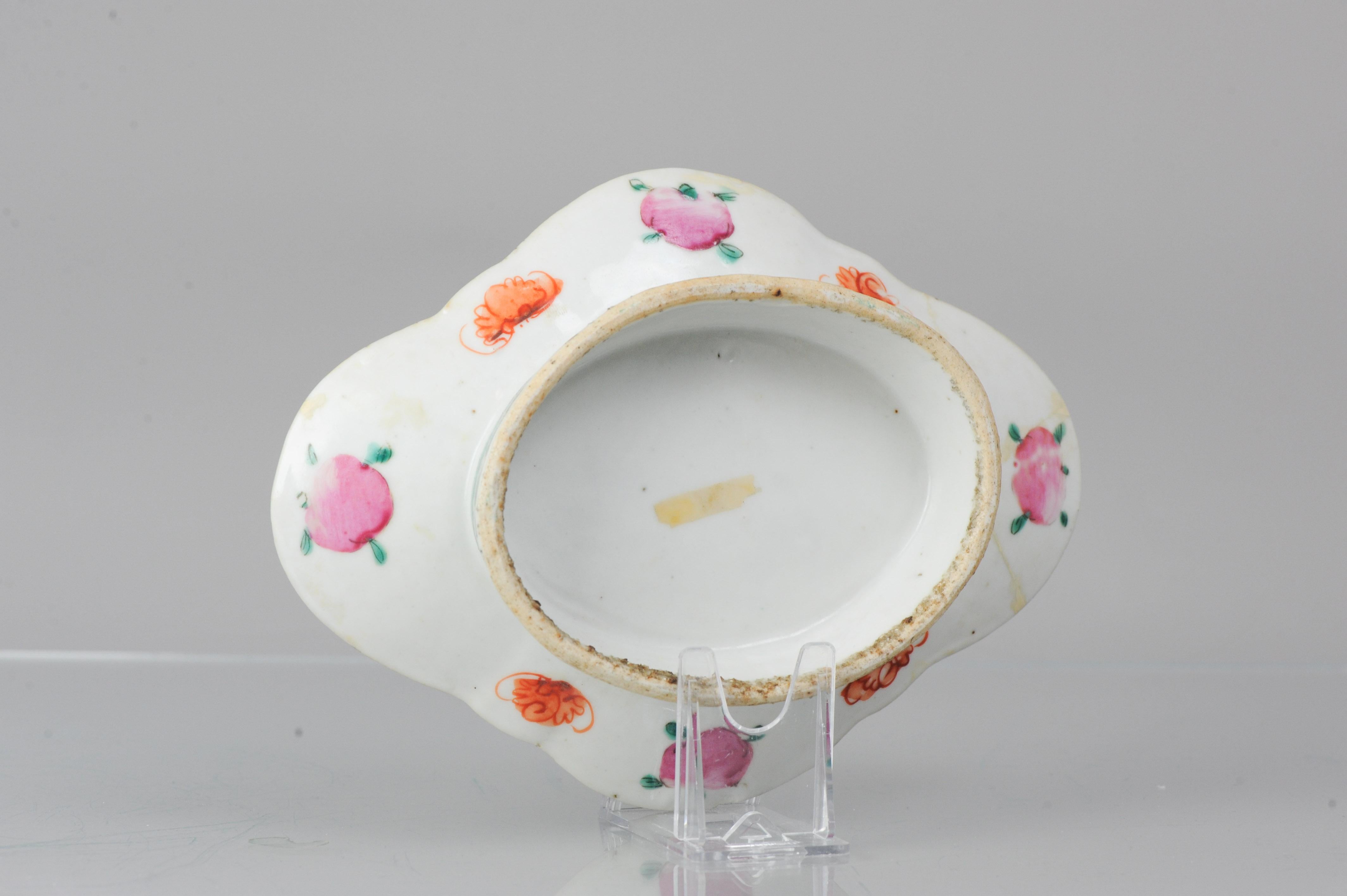 A high quality polychrome/famille rose bowl/altar dish from the 19th century. Delicate piece with unusual scene of a lotus pond

Additional information:
Material: Porcelain & Pottery
Type: Altar Dish
Region of Origin: China
Period: 19th century Qing