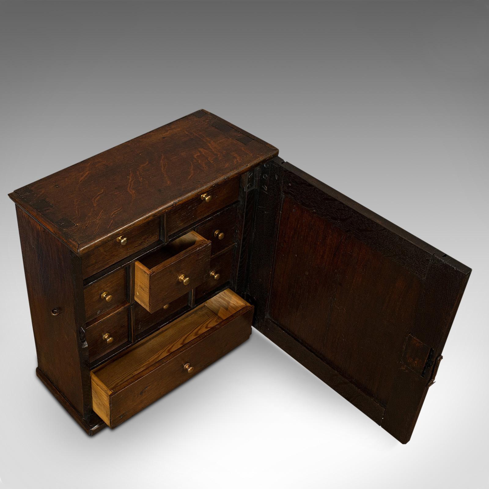 Antique Tea Cabinet, English, Oak, Spice, Apothecary Case, Georgian, circa 1800 3