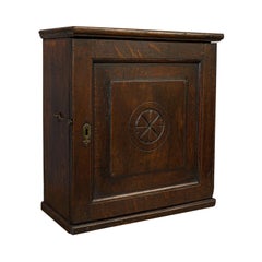 Antique Tea Cabinet, English, Oak, Spice, Apothecary Case, Georgian, circa 1800