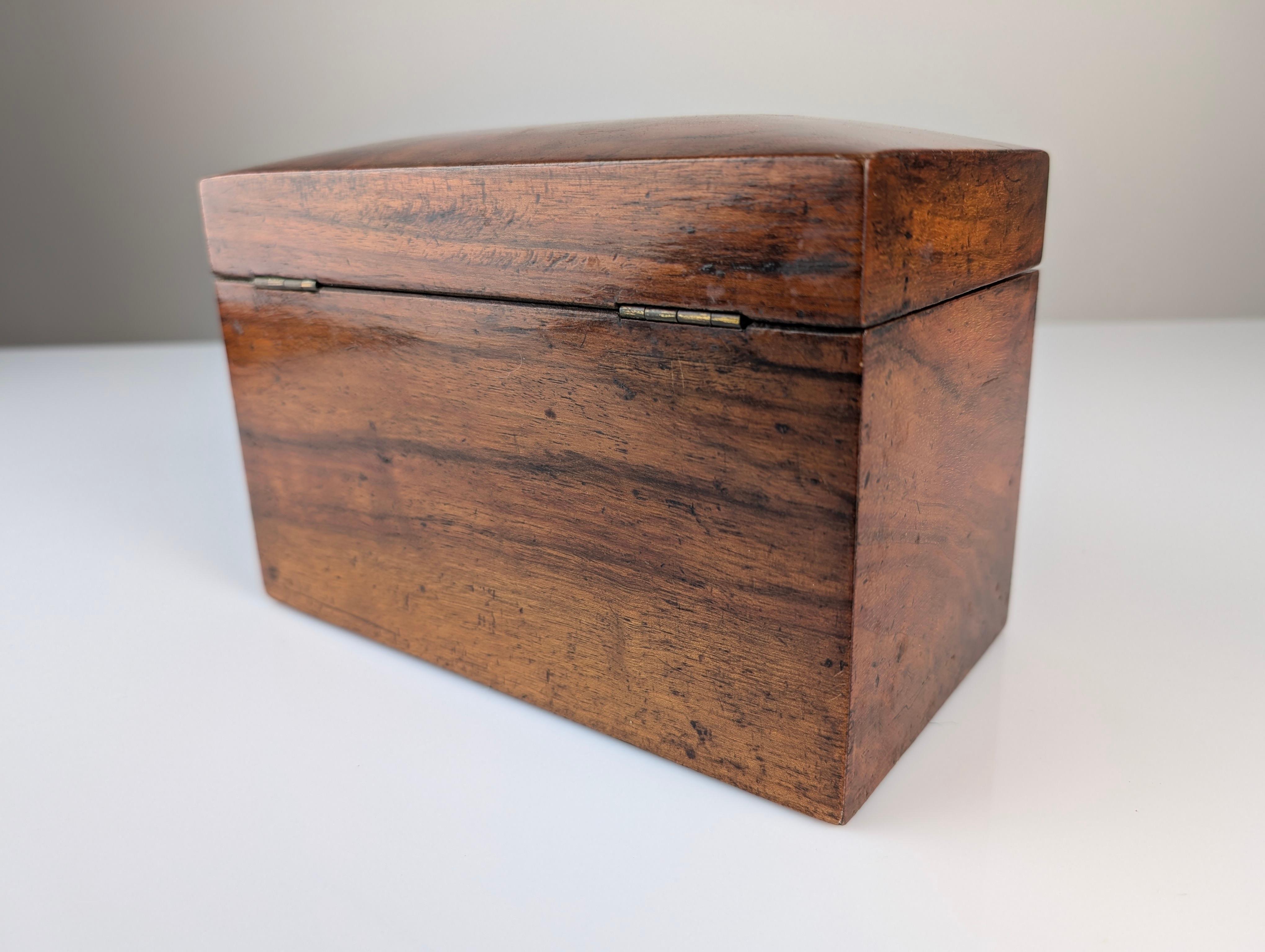 Wood Antique Tea Caddy, 19th Century