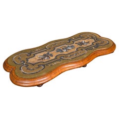 Antique Tea Fancies Stand, English, Walnut, Beadwork, Cake Platter, Victorian