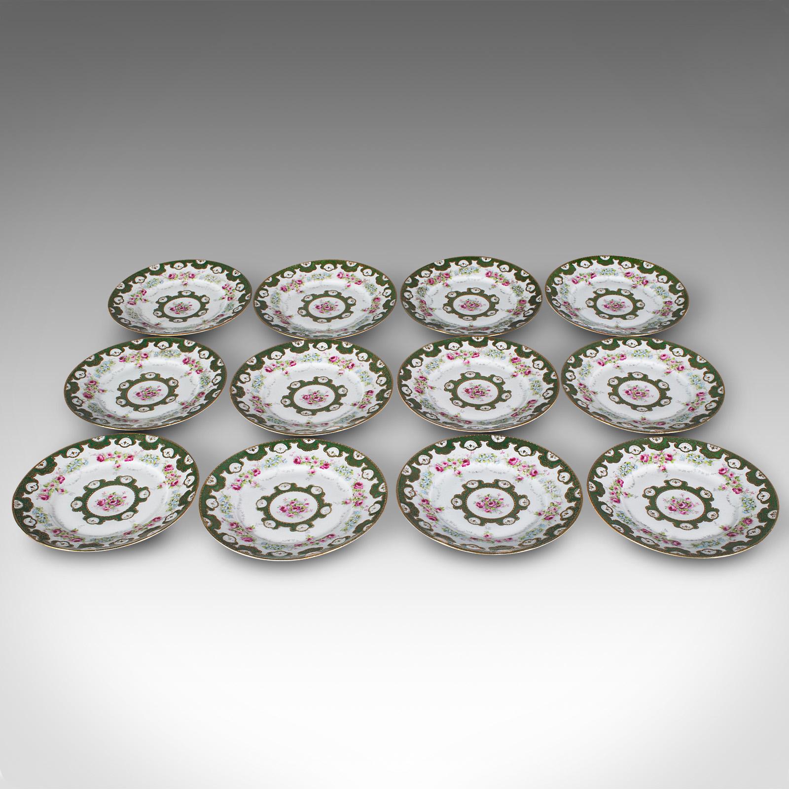 Antique Tea Service, German, Porcelain, 12 Person, Afternoon Set, Edwardian In Good Condition In Hele, Devon, GB