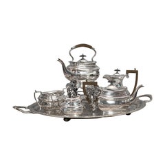 Antique Tea Service, Silver Plate, Serving Set, JB Chatterley, Edwardian