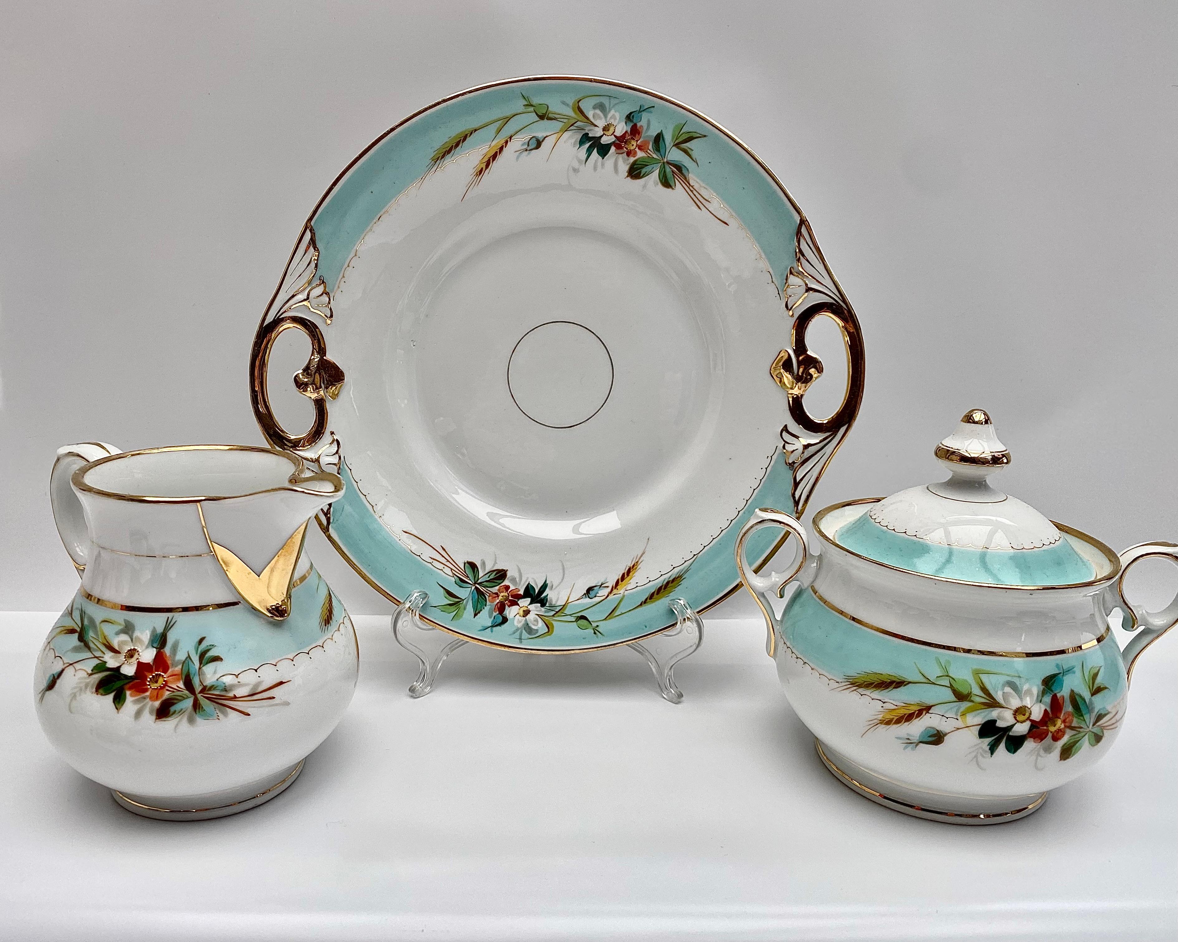 Antico set da tè per 9 persone, C. Tielsch, 1890, Germania in vendita 5