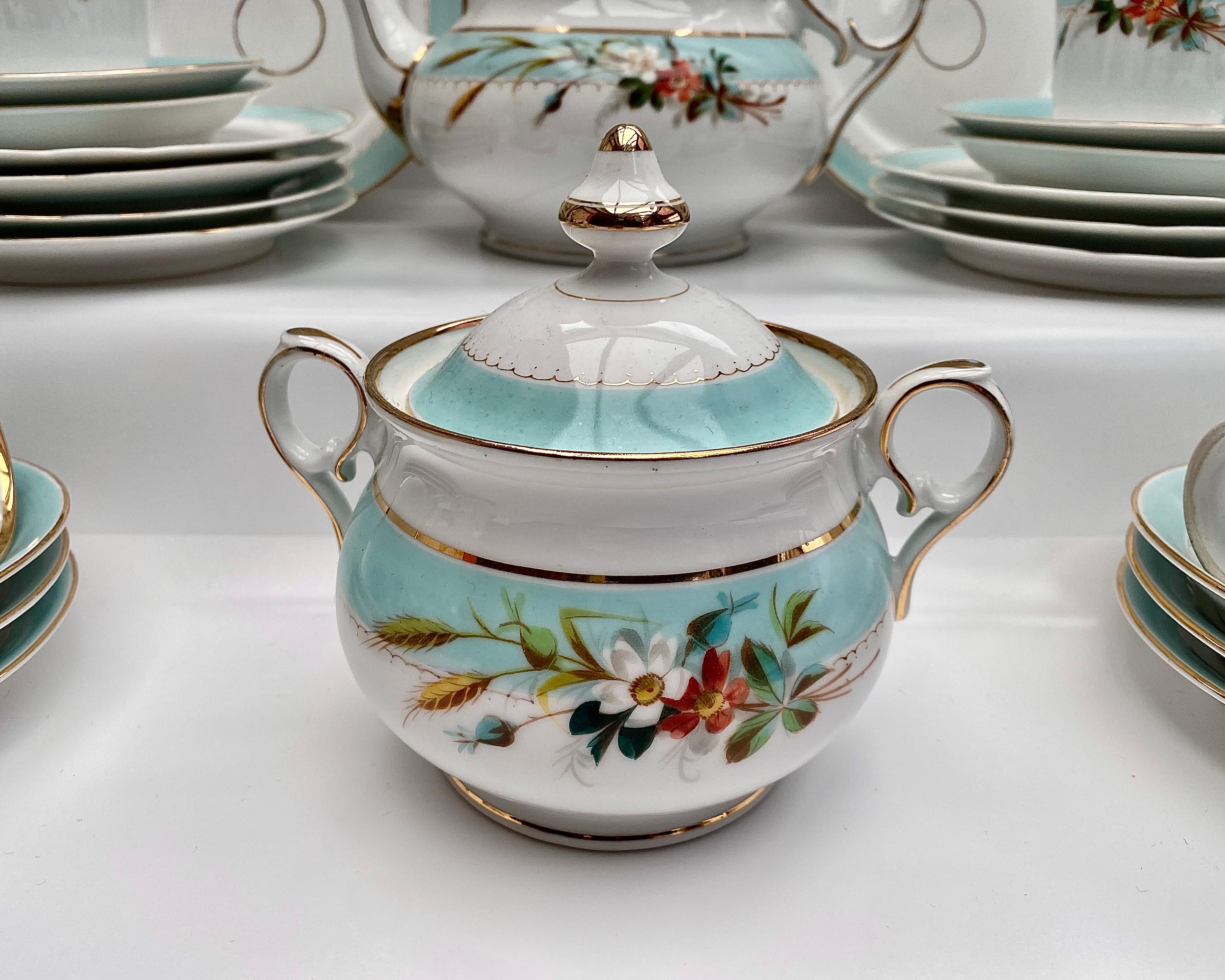 Antico set da tè per 9 persone, C. Tielsch, 1890, Germania in vendita 3