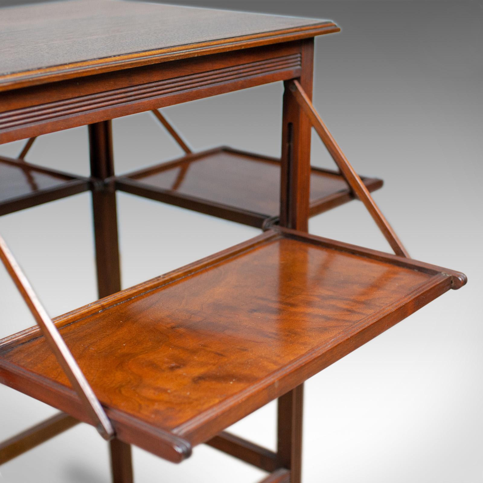 Antique Tea Table, English, Edwardian, Walnut, Cake Stand, Folding, circa 1910 2