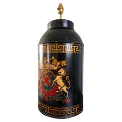 Antique Tea Tin Canister Table Lamp