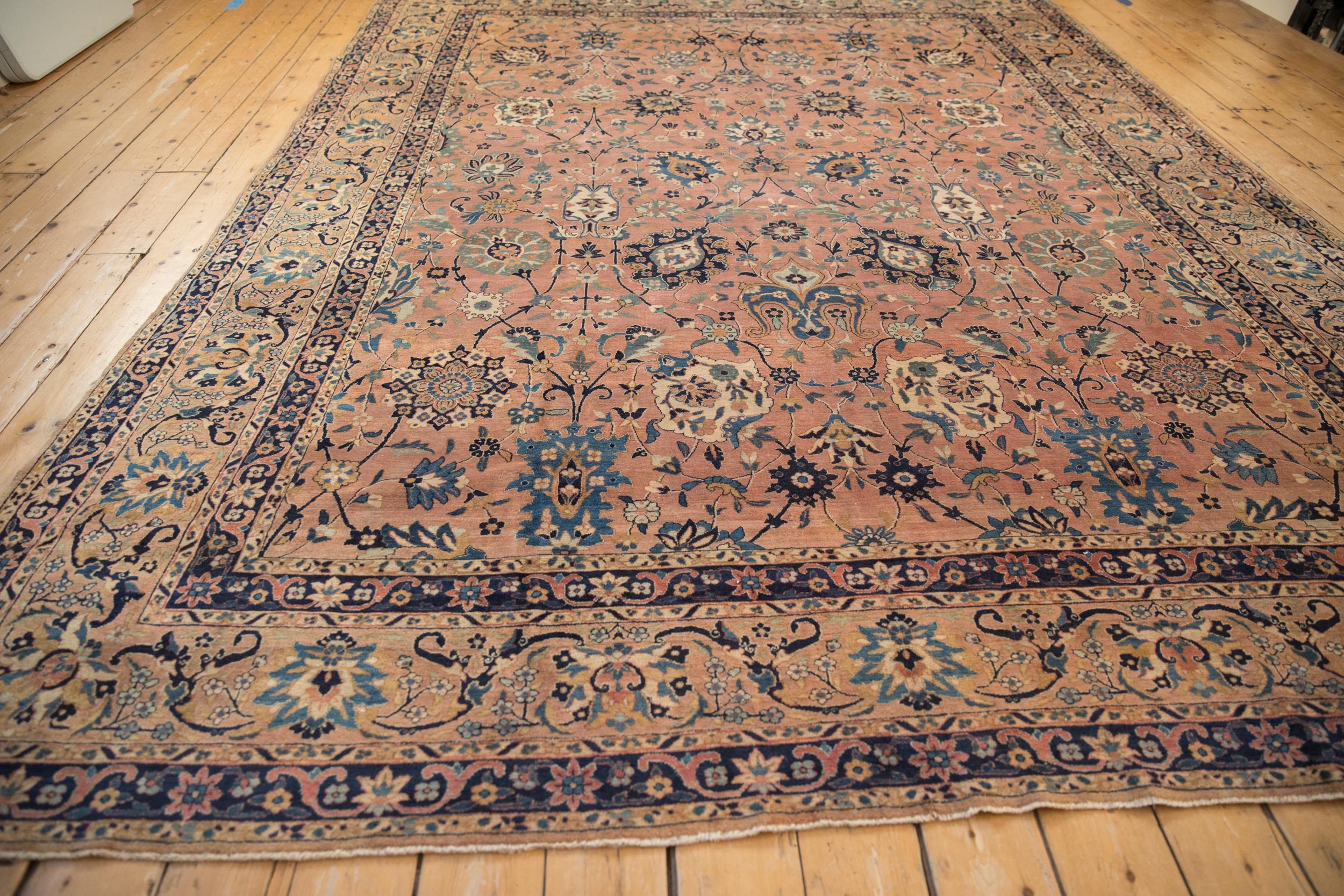 Antique Tea Washed Kerman Carpet For Sale 2