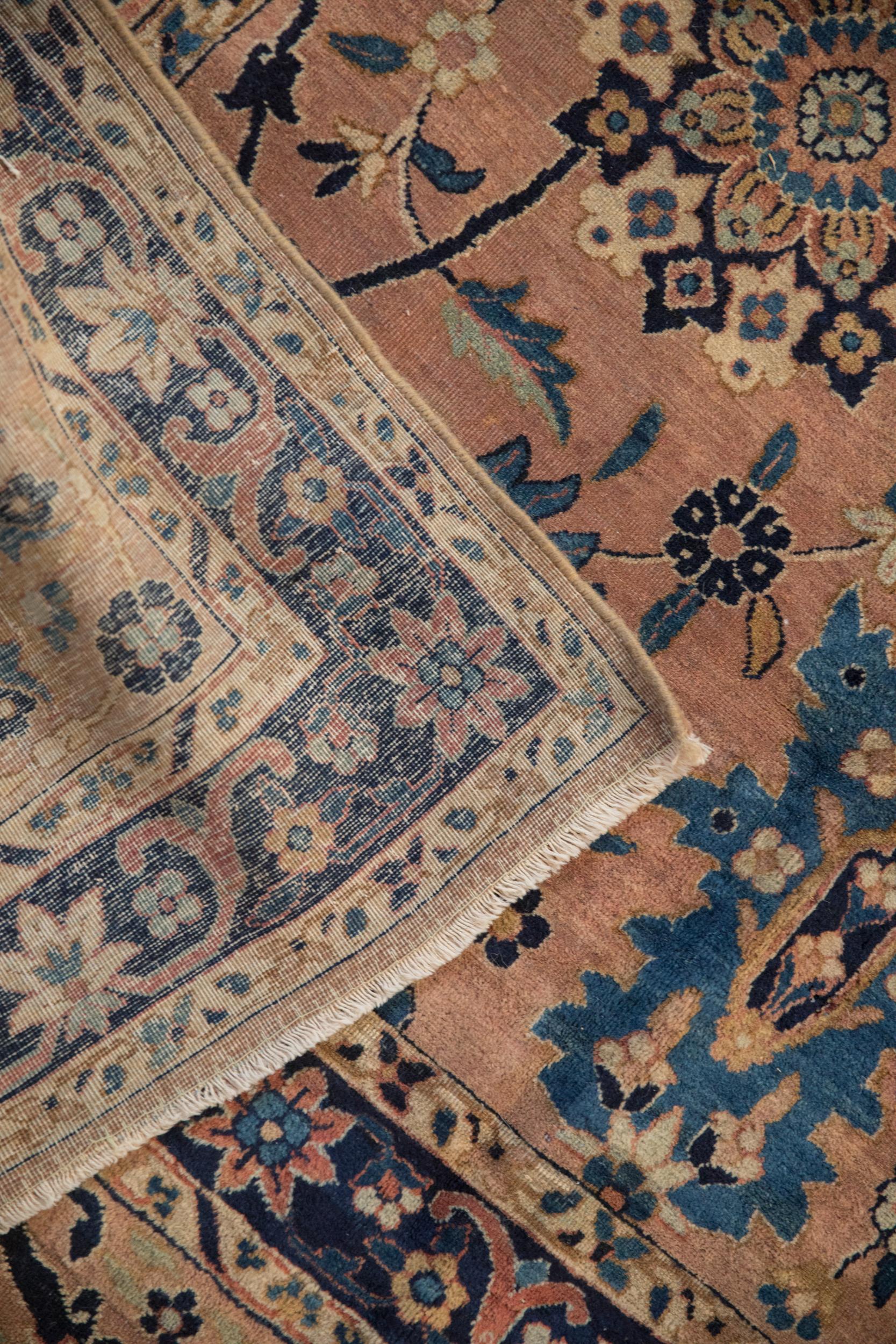 Antique Tea Washed Kerman Carpet For Sale 5