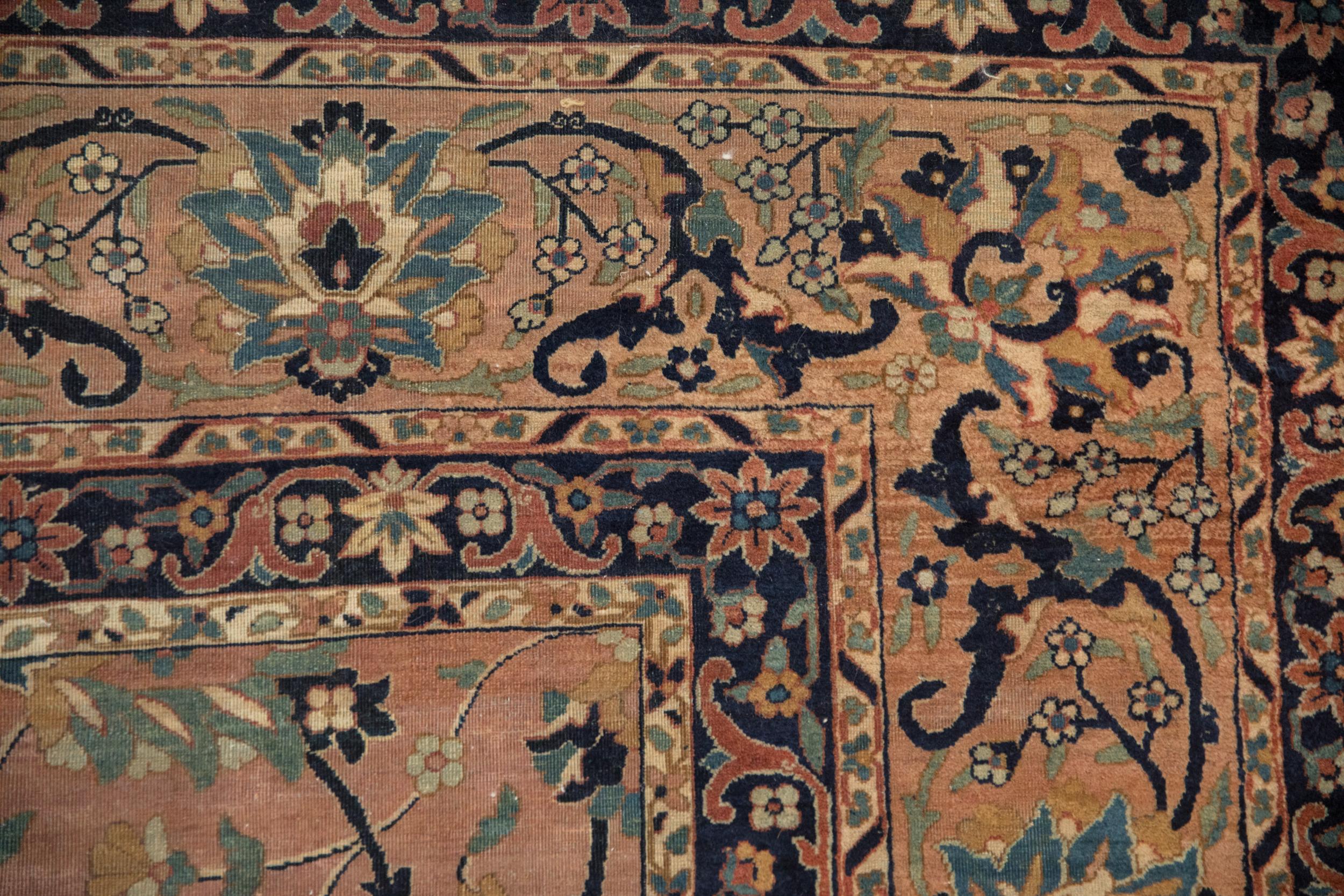 Other Antique Tea Washed Kerman Carpet For Sale