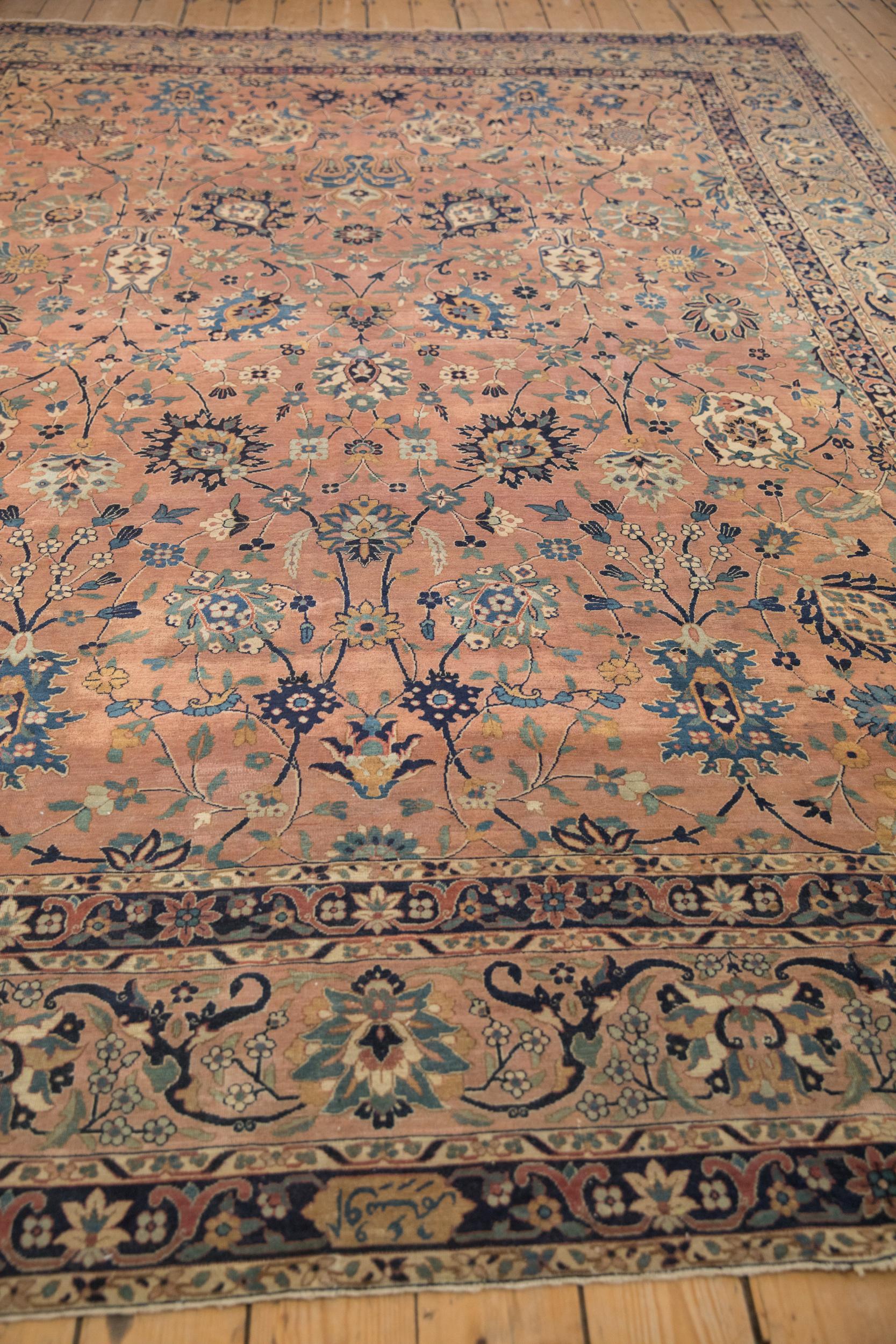 Antique Tea Washed Kerman Carpet In Good Condition For Sale In Katonah, NY