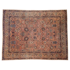 Antique Tea Washed Kerman Carpet