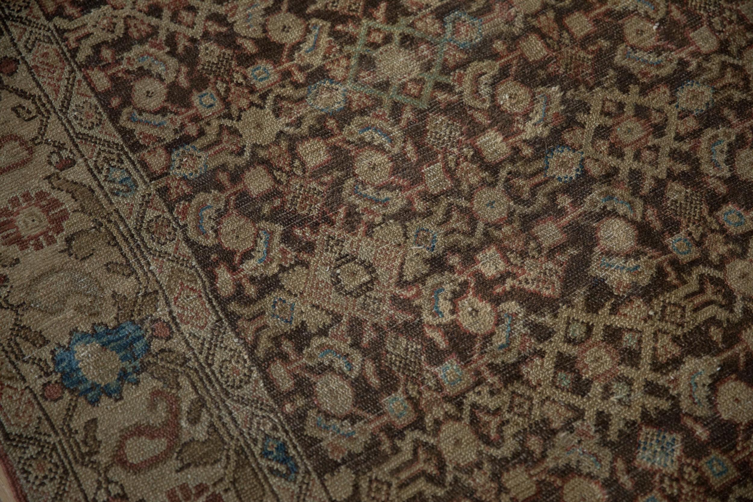 Antike Tee gewaschen Malayer Teppich Läufer im Angebot 2