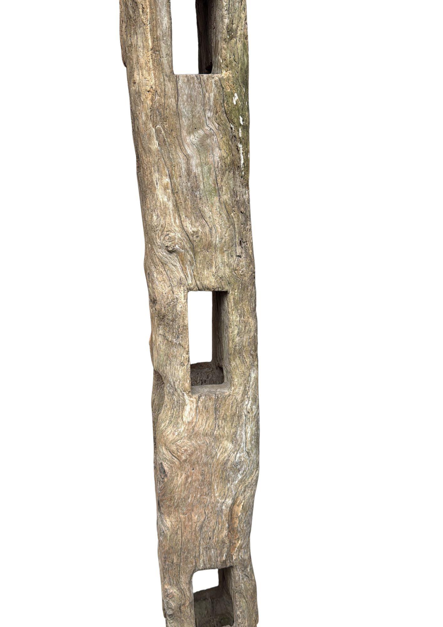 Antique Teak Fence Column from Java, Mounted on Metal Stand c.1900 For Sale 2