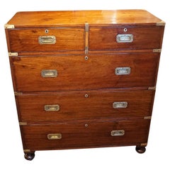 Vintage teak military chest