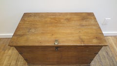 Antique Teak Travel Trunk with Removable Organization Tray