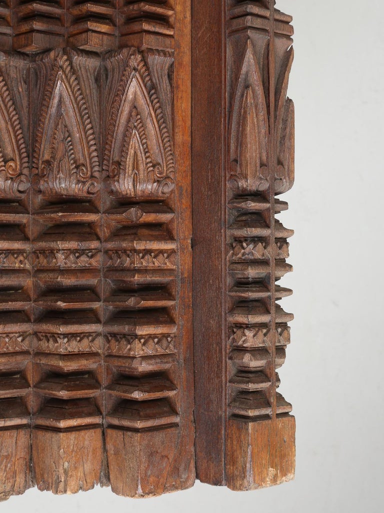 Antique Teak Wood Door Frame Imported from India with Exquisite Carving