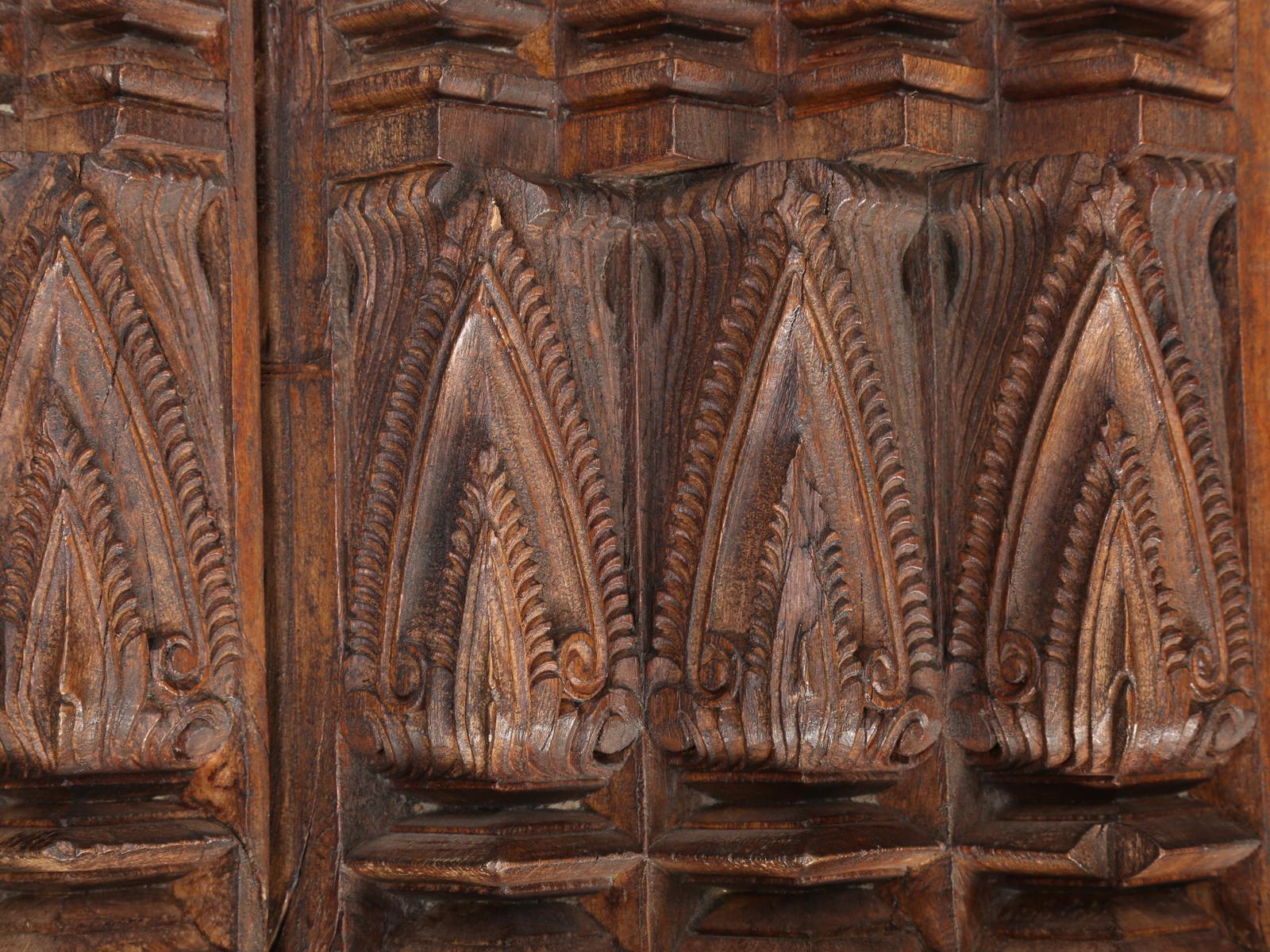 Indian Antique Teak Wood Door Frame India Exquisite Carving Details (3) Available c1800