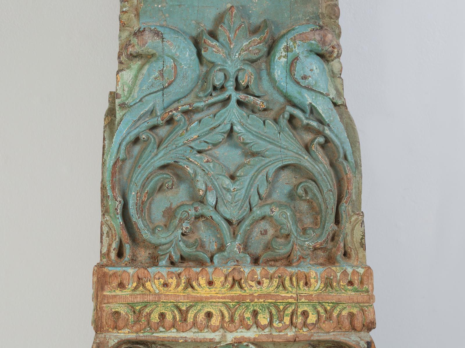Antique Teakwood Column from India, circa 1800s 4