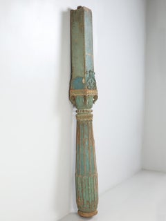 Antique Teakwood Column from India, circa 1800s