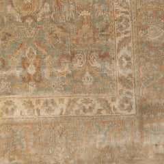 Antique Teal Blue Agra Rug with All-Over Pattern