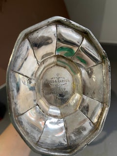 Théière ancienne en argent Art Déco anglaise du milieu du siècle dernier