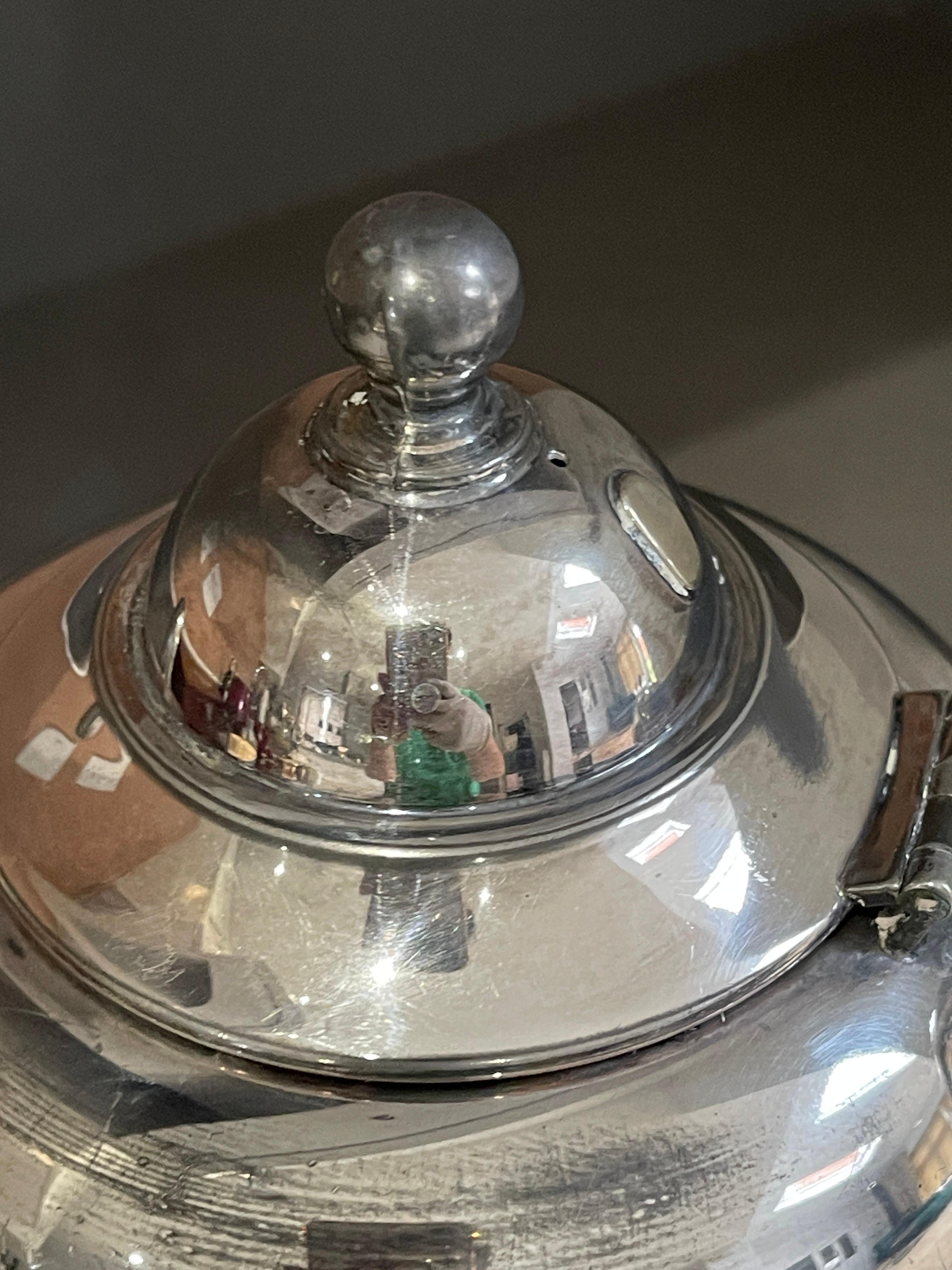 Antique Teapot, Exclusive Silver Rococo English Mid-century Coffee Pot In Excellent Condition For Sale In Hampshire, GB