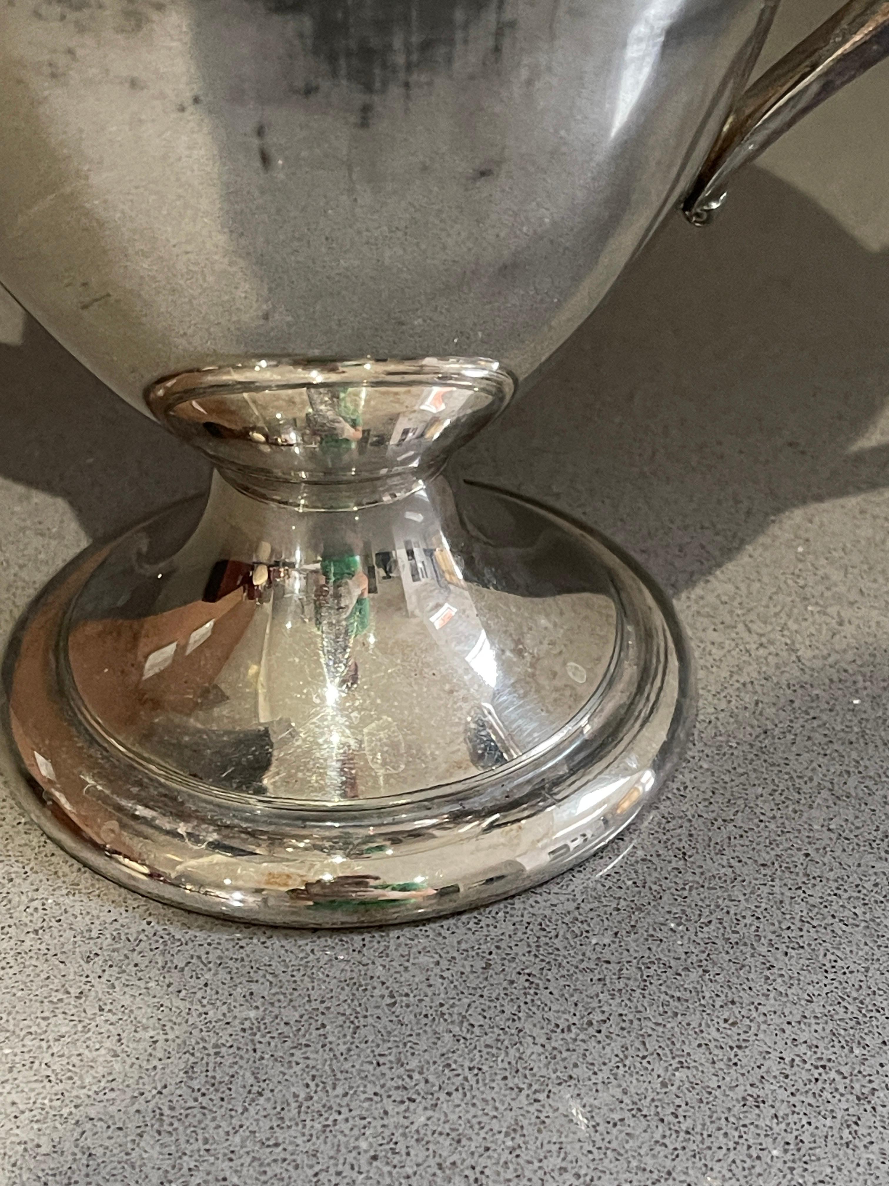 Antike Teekanne, Exklusive Silber Rokoko Englisch Mid-Century Kaffeekanne (Metall) im Angebot