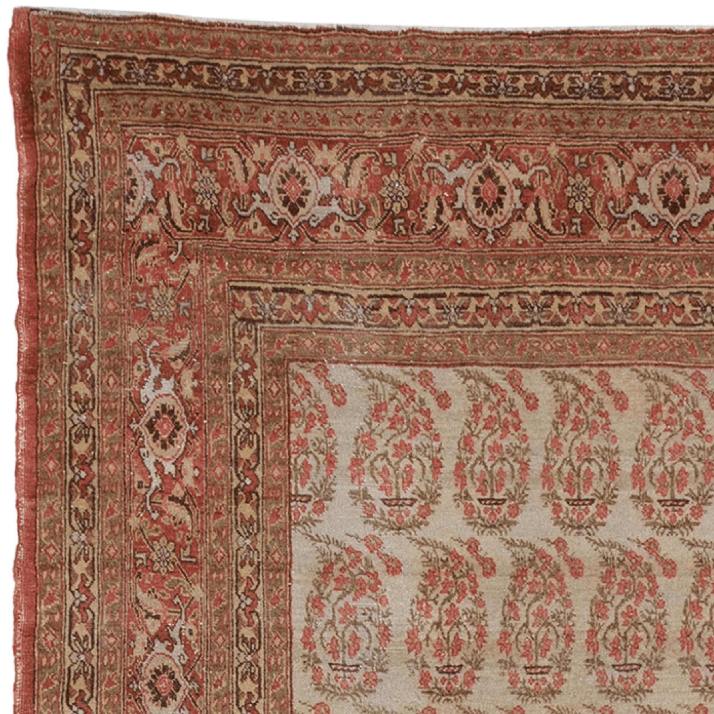 XIXe siècle Tapis Tebriz ancien - Fin du 19e siècle