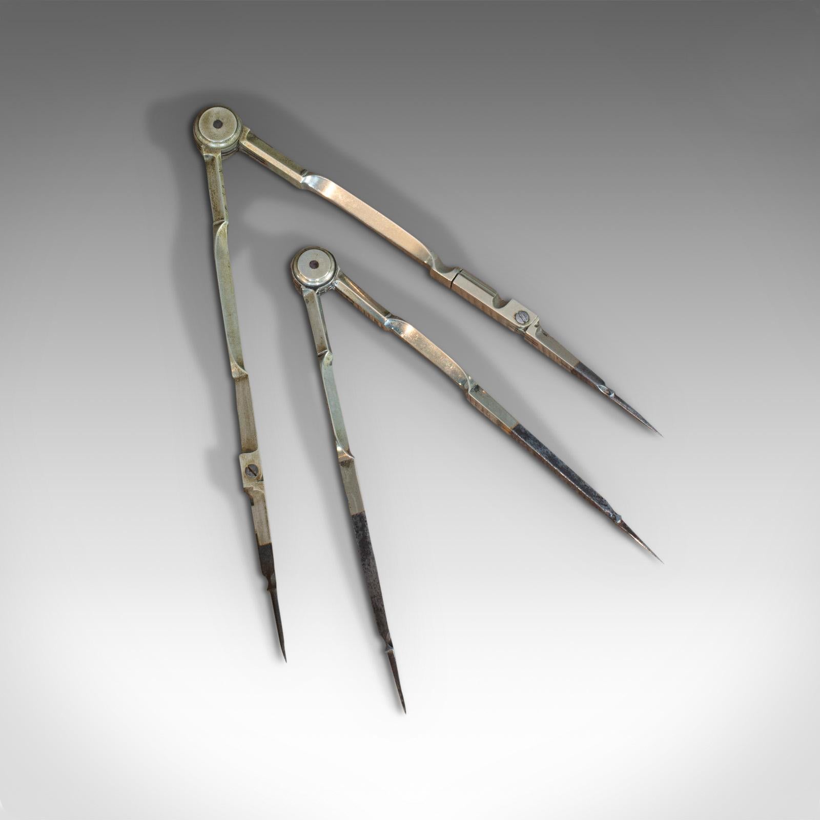 British Antique Technical Drawing Set, Cartographer, Architect, Harling of London, 1900