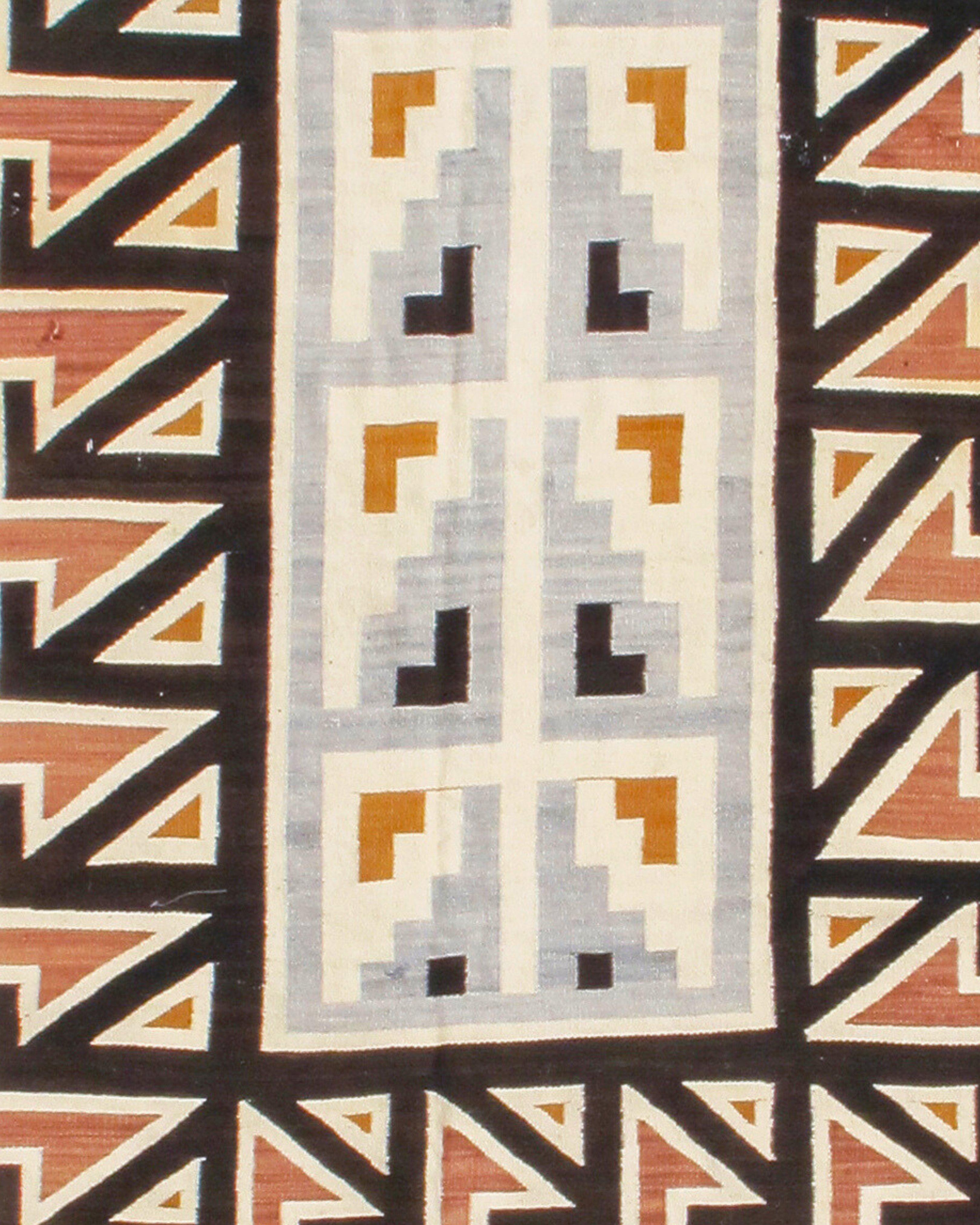 American Antique Teec Nos Pos Navajo Rug, Early 20th Century For Sale