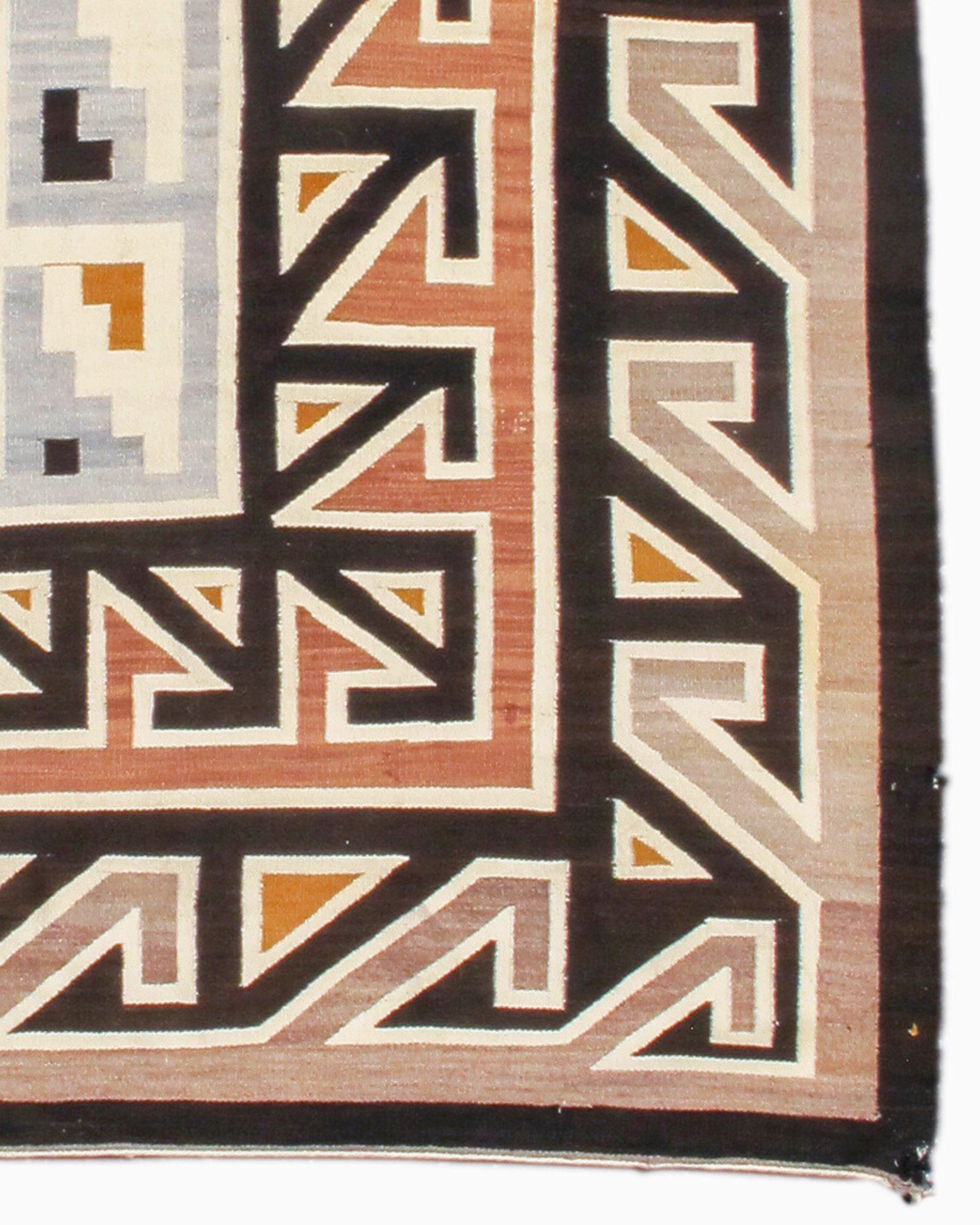 Hand-Knotted Antique Teec Nos Pos Navajo Rug, Early 20th Century For Sale