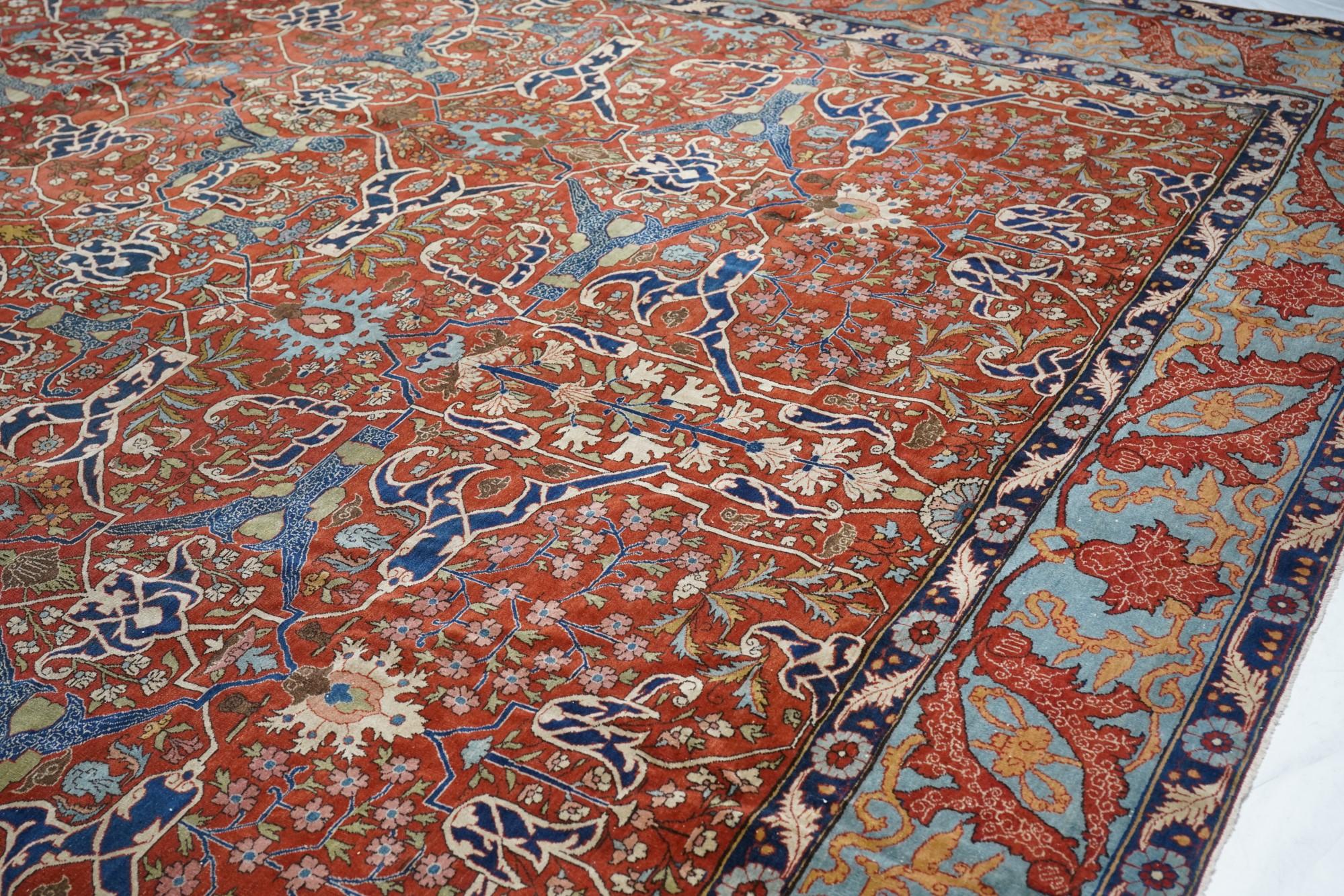 Early 20th Century Antique Tehran Rug