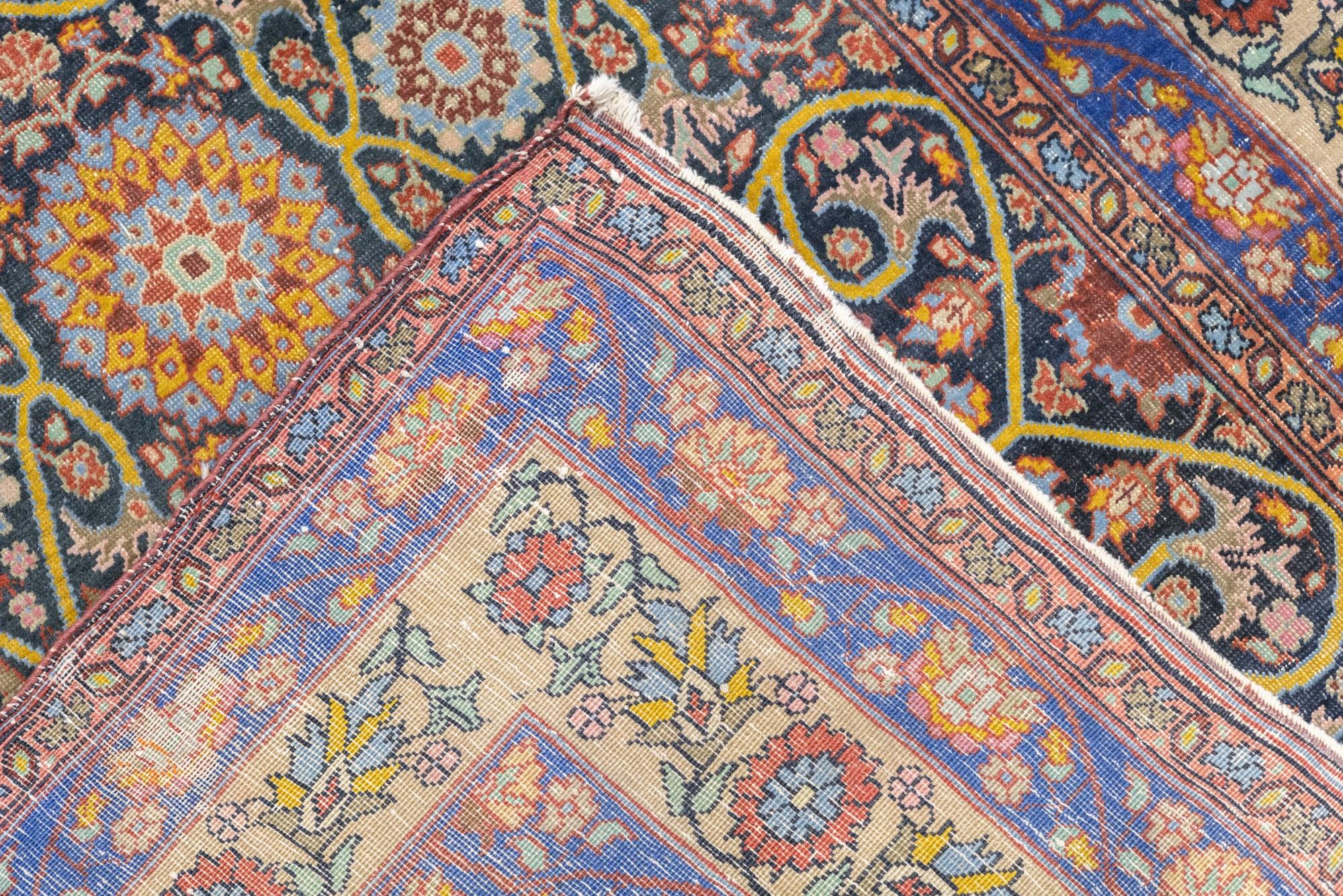Antique Tehran Rug 3'7'' x 5'7'' For Sale 7
