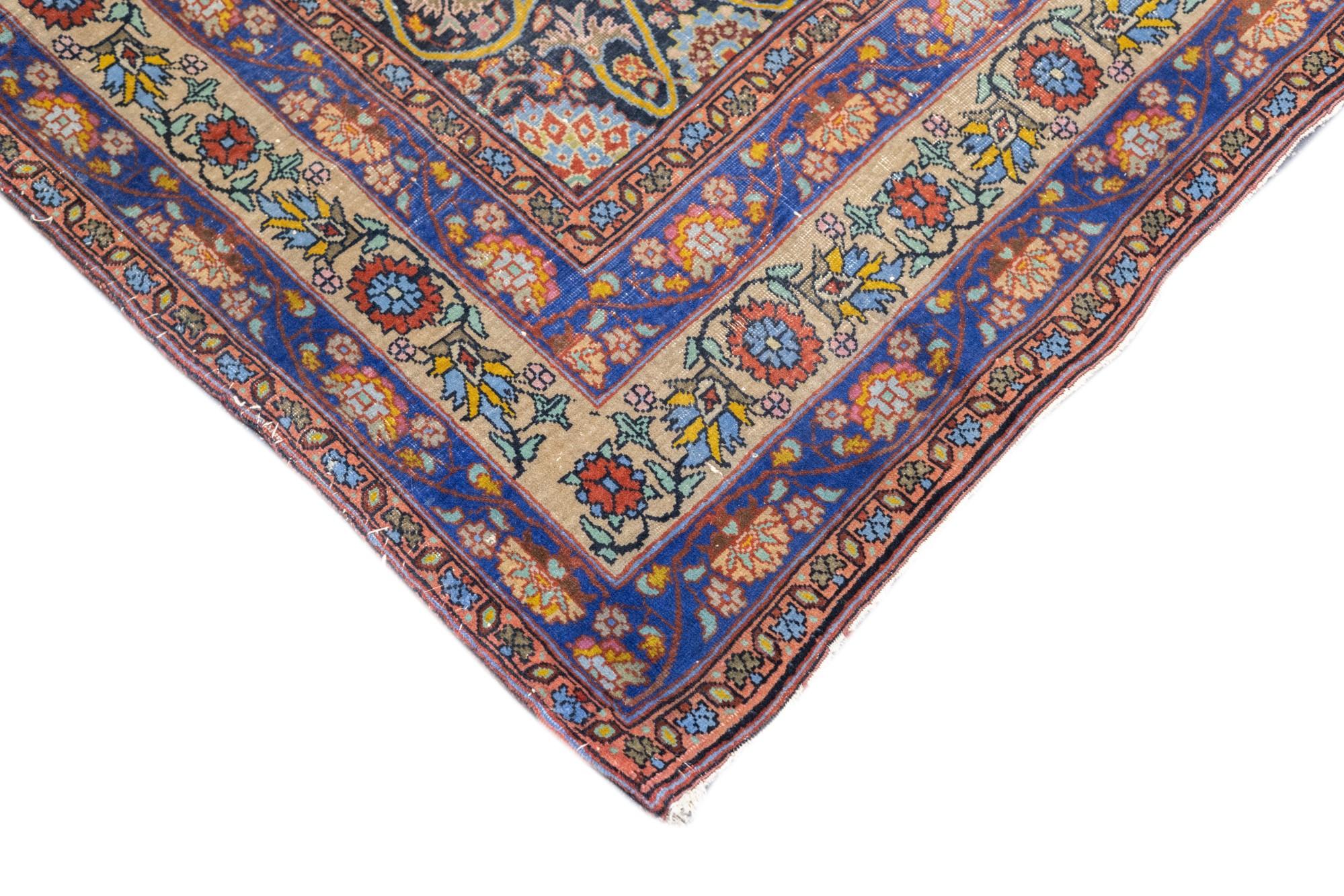 Persian Antique Tehran Rug 3'7'' x 5'7'' For Sale